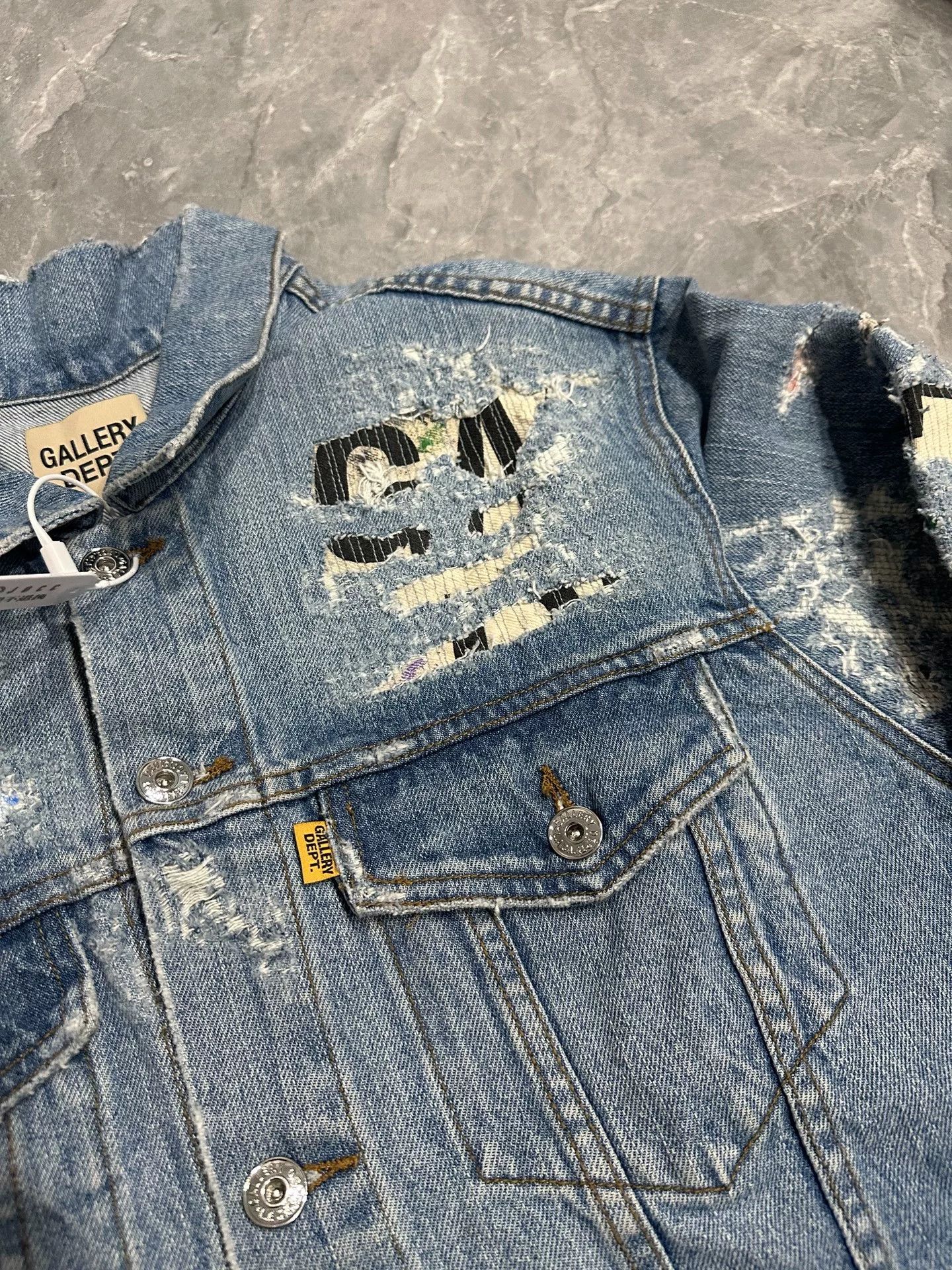Gallery Dept. Gallery Dept. Boro Destroyed Denim Jacket Size US XL / EU 56 / 4 - 4 Thumbnail