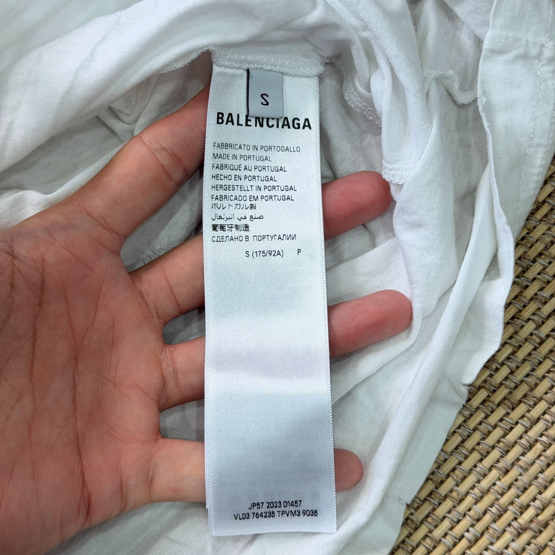 Balenciaga Balenciaga Vintage White Short Sleeve T-Shirt Size US S / EU 44-46 / 1 - 6 Thumbnail