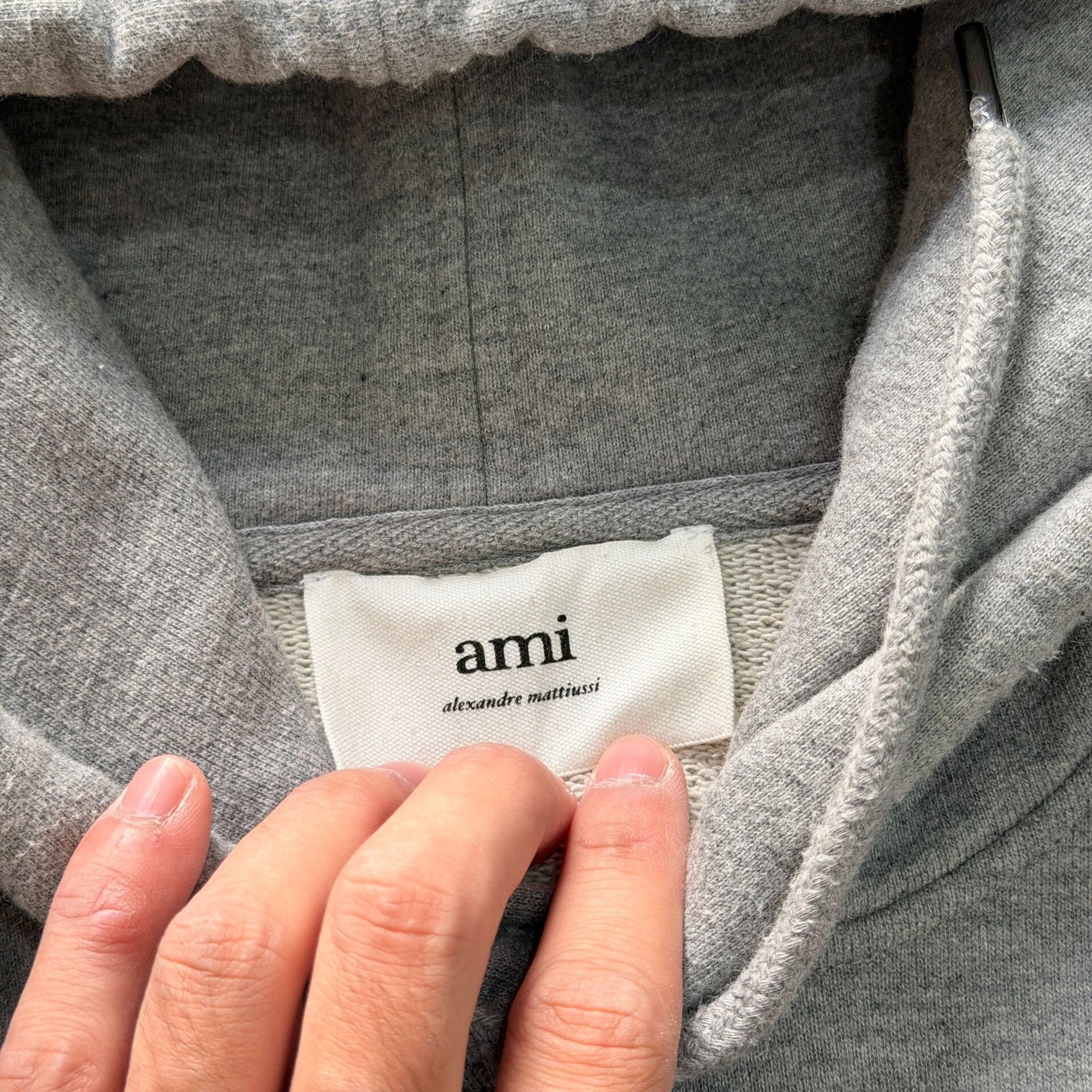 AMI Gray AMI Heart Embroidered Hoodie Sweatshirt Size US XL / EU 56 / 4 - 4 Thumbnail