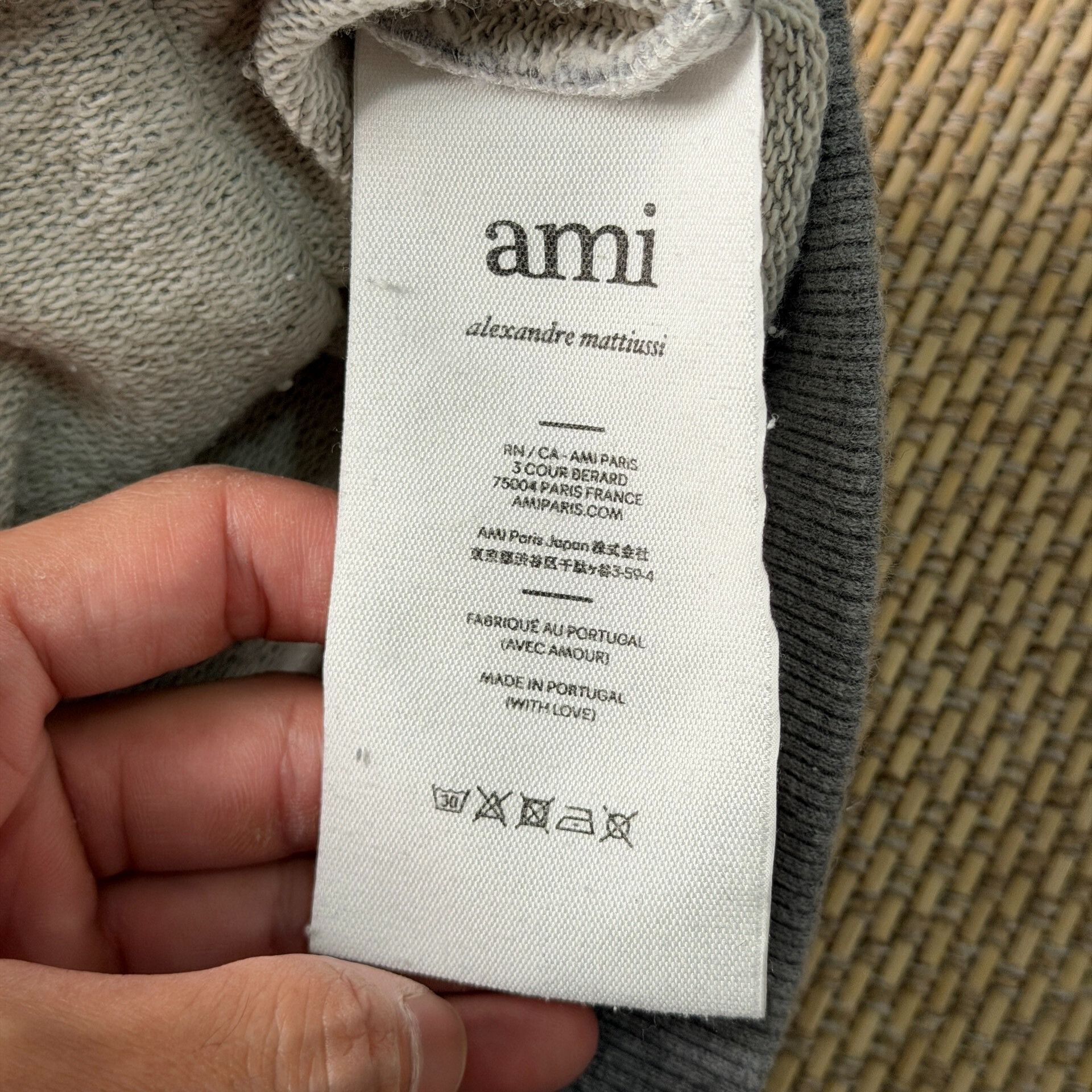 AMI Gray AMI Heart Embroidered Hoodie Sweatshirt Size US XL / EU 56 / 4 - 5 Thumbnail