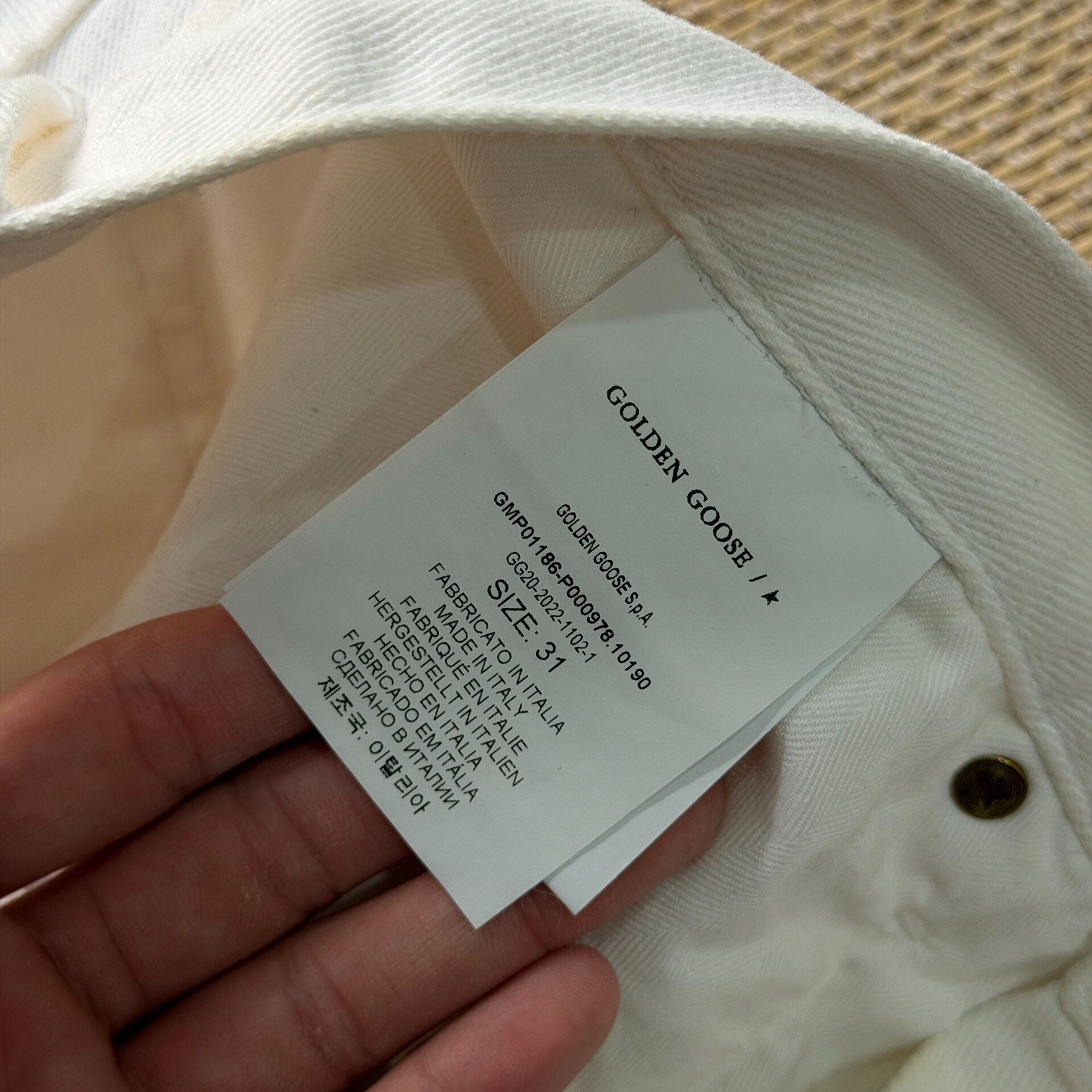 Golden Goose Golden Goose White Distressed Denim Pants Size US 31 - 5 Thumbnail