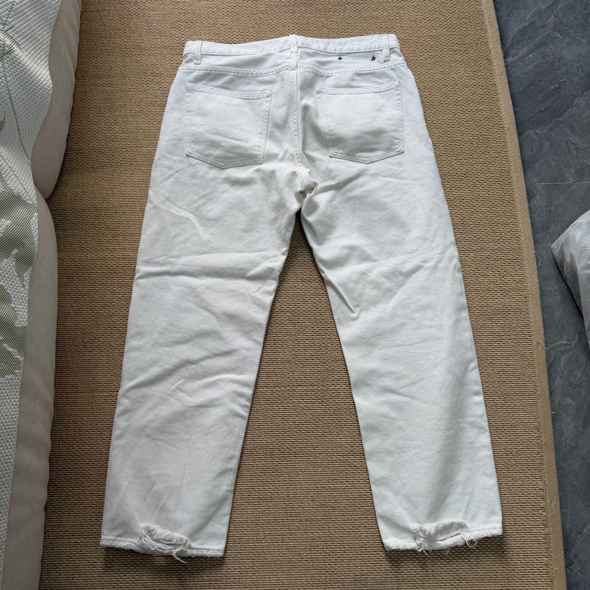 Golden Goose Golden Goose White Distressed Denim Pants Size US 31 - 2 Thumbnail