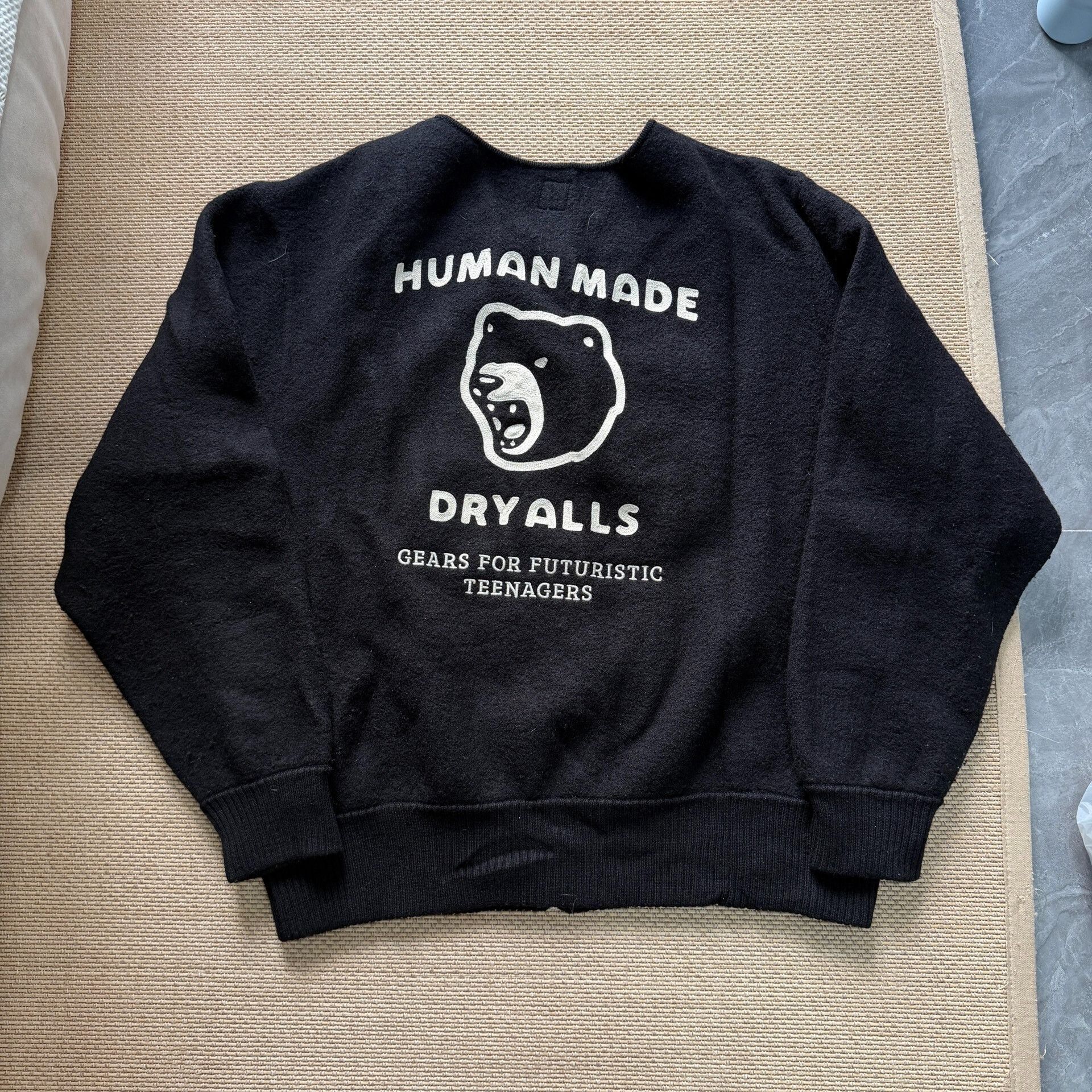 Human Made Human Made Black Fleece Knit Zip Jacket Size US XL / EU 56 / 4 - 2 Thumbnail