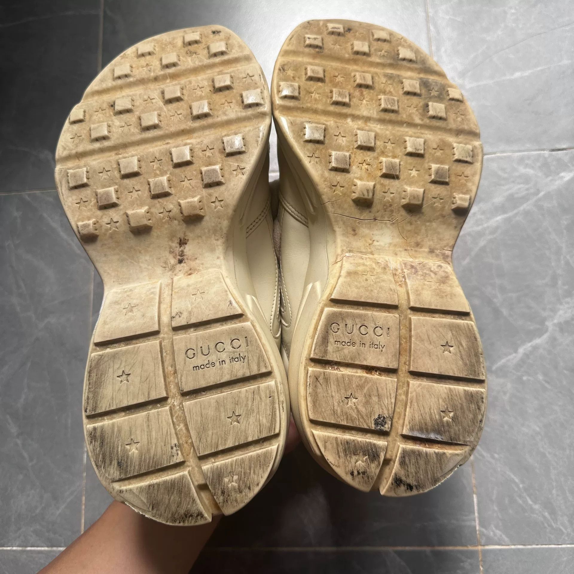 Gucci Gucci Retro Dad Sneakers in Beige Size US 5.5 / EU 38 - 7 Thumbnail