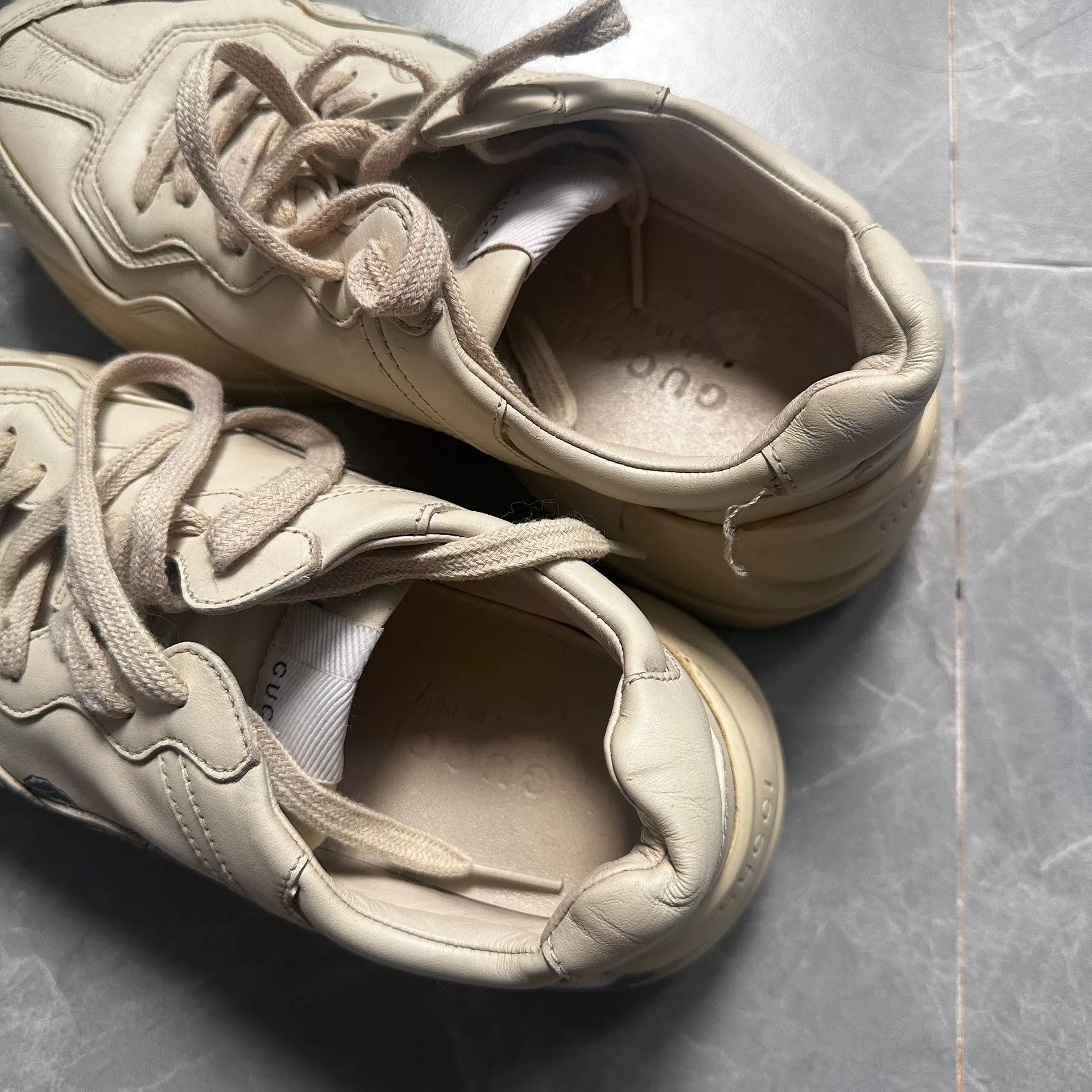 Gucci Gucci Retro Dad Sneakers in Beige Size US 5.5 / EU 38 - 5 Thumbnail