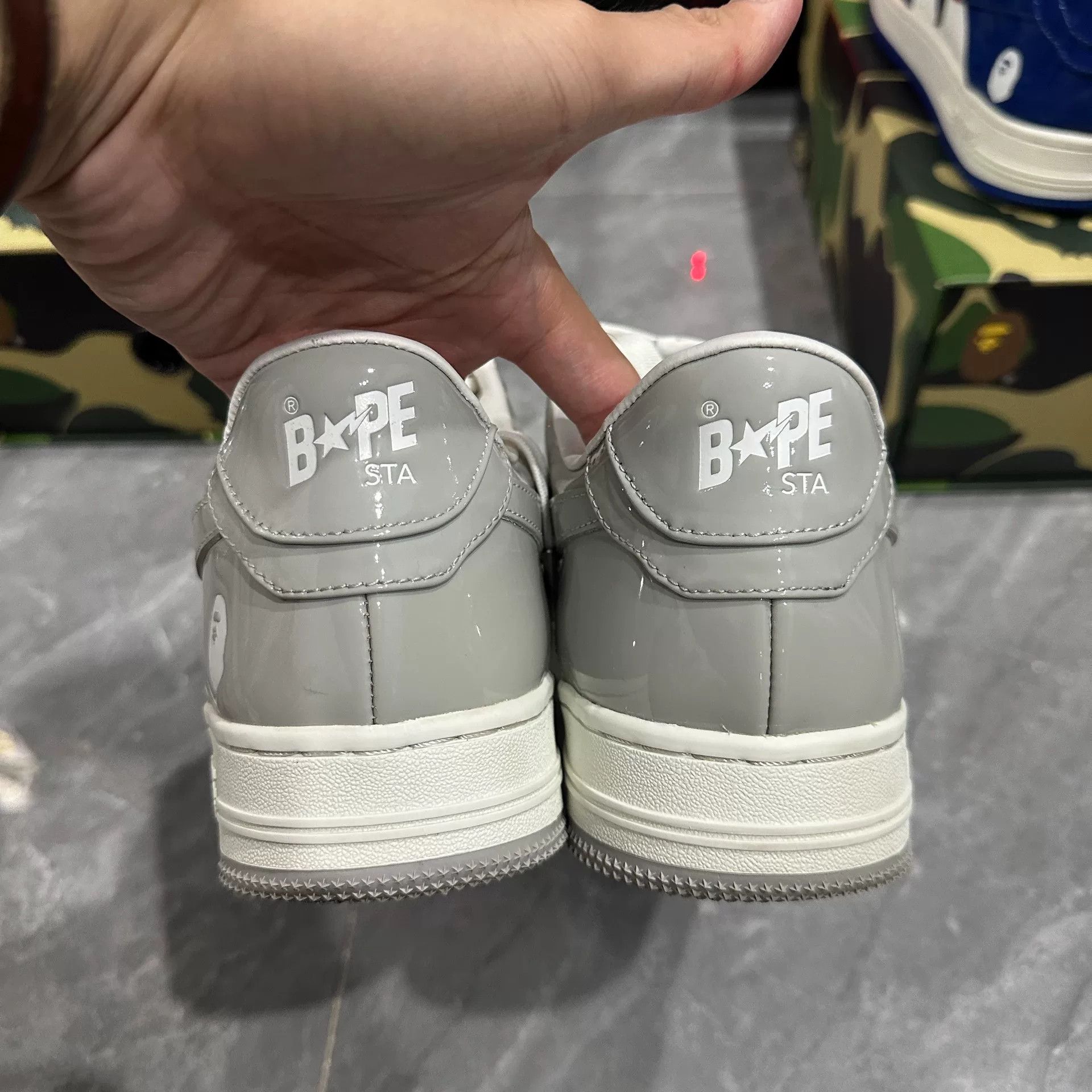 Bape BAPE STA Bapesta White Gray Sneakers Size US 10 / EU 43 - 3 Thumbnail