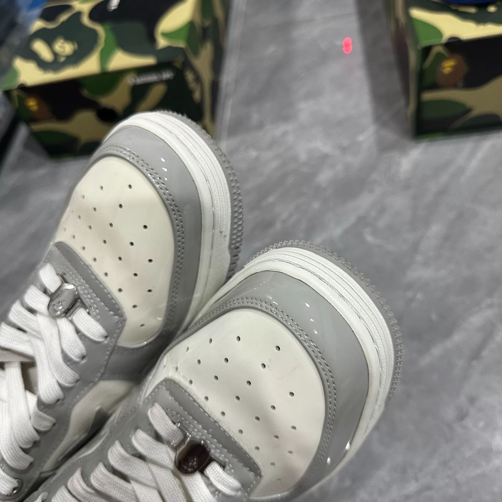 Bape BAPE STA Bapesta White Gray Sneakers Size US 10 / EU 43 - 9 Thumbnail