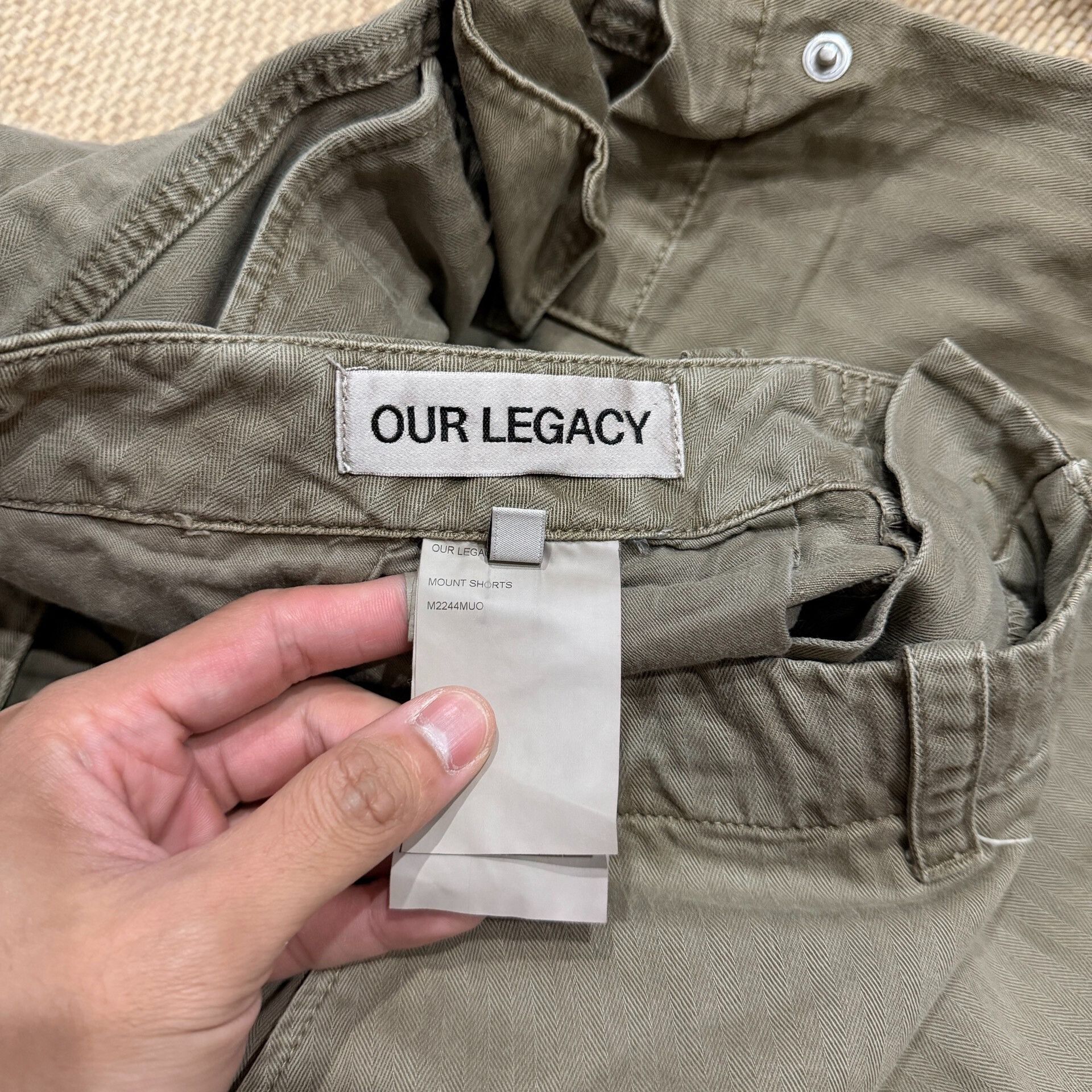 Our Legacy Our Legacy Green Cargo Work Shorts Size US 34 / EU 50 - 3 Thumbnail