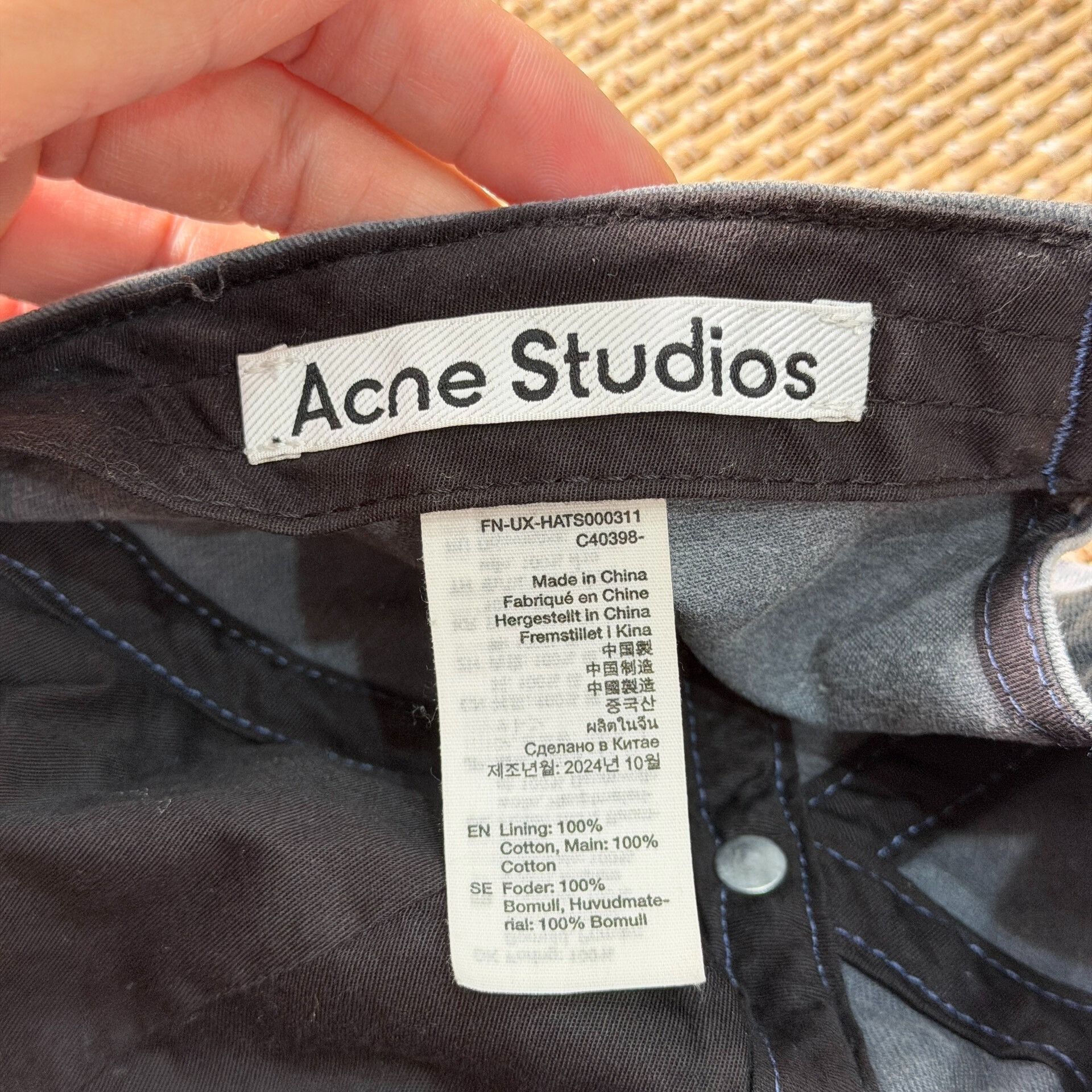 Acne Studios Acne Studios Gray Blue Distressed Cap Size ONE SIZE - 5 Thumbnail