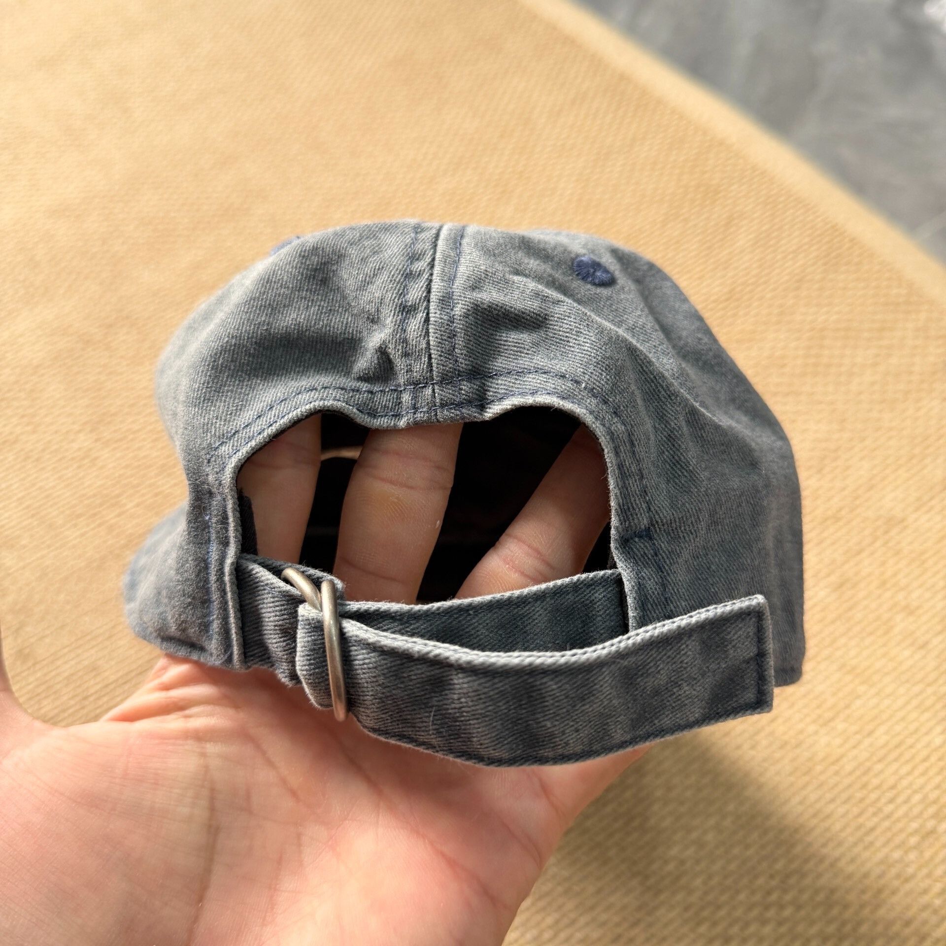 Acne Studios Acne Studios Gray Blue Distressed Cap Size ONE SIZE - 4 Thumbnail