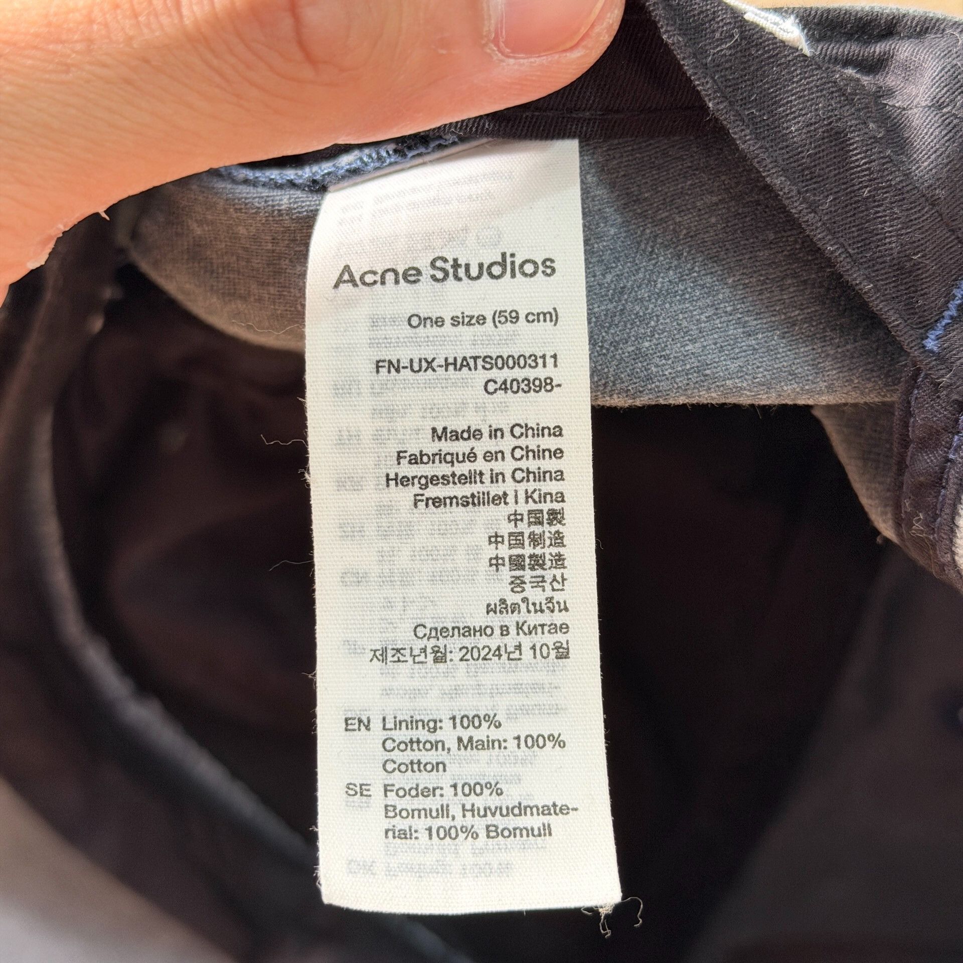 Acne Studios Acne Studios Gray Blue Distressed Cap Size ONE SIZE - 7 Thumbnail