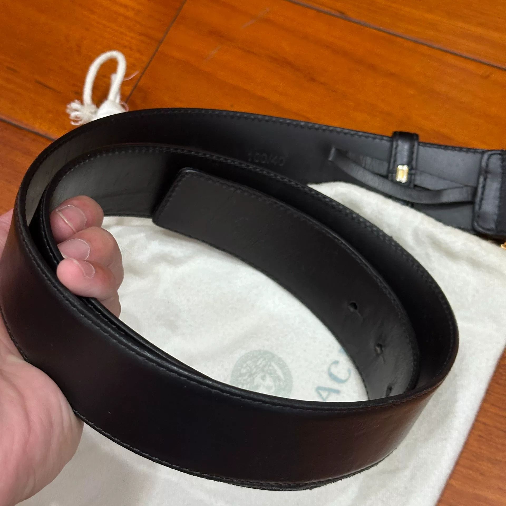 Versace Versace Medusa Black and Gold Belt Size ONE SIZE - 5 Thumbnail