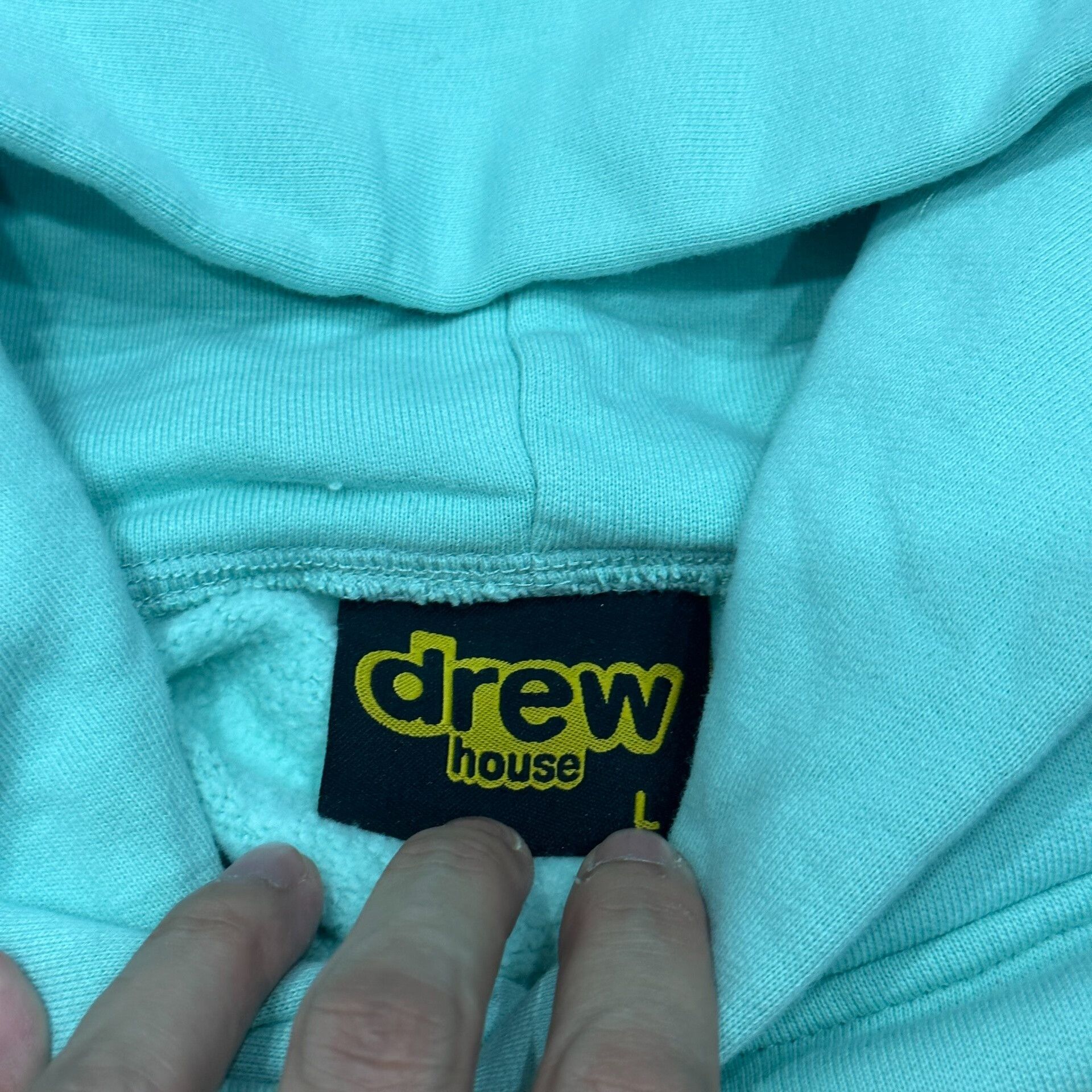 Drew House Mint Green Smiley Face Hoodie Size US L / EU 52-54 / 3 - 3 Thumbnail