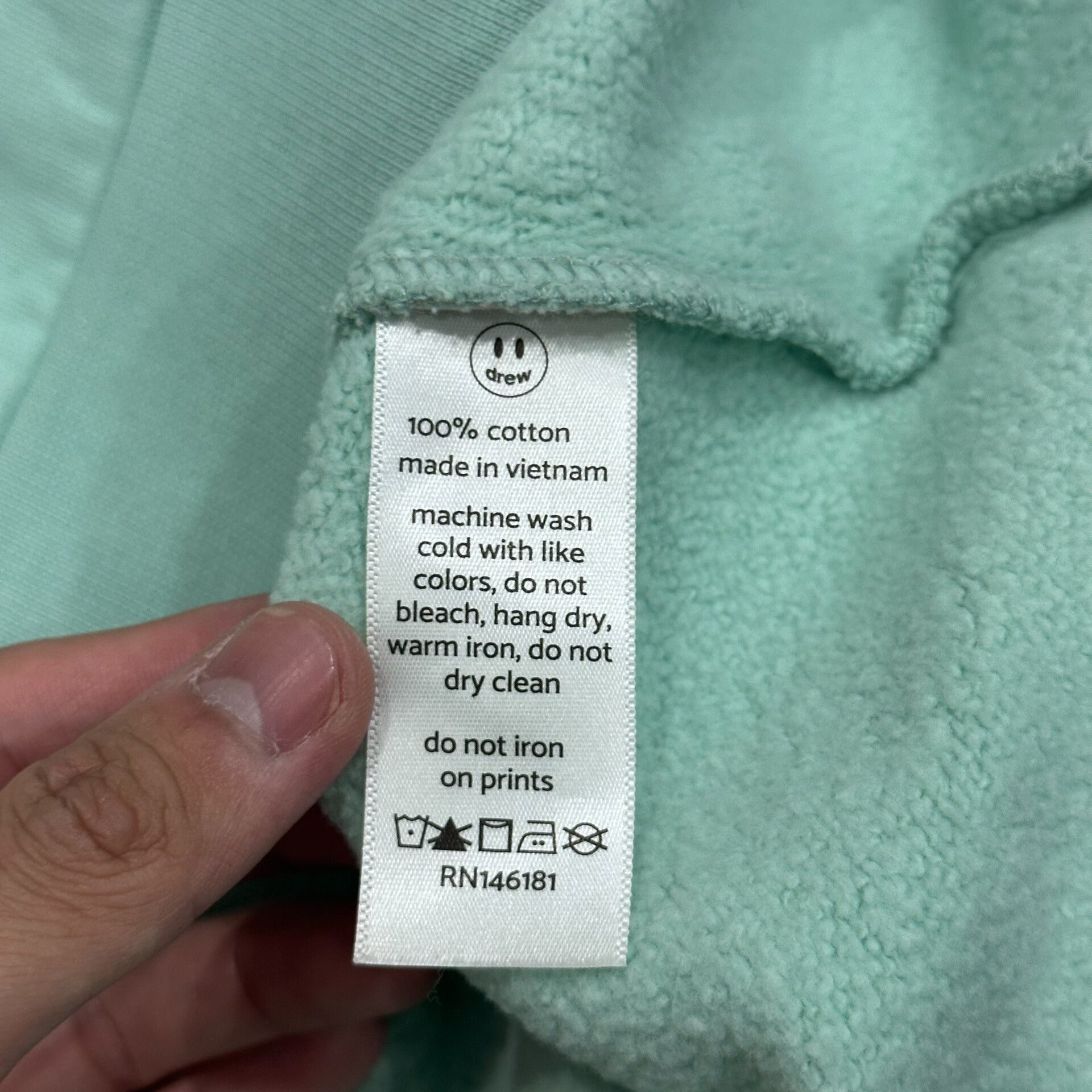 Drew House Mint Green Smiley Face Hoodie Size US L / EU 52-54 / 3 - 5 Thumbnail