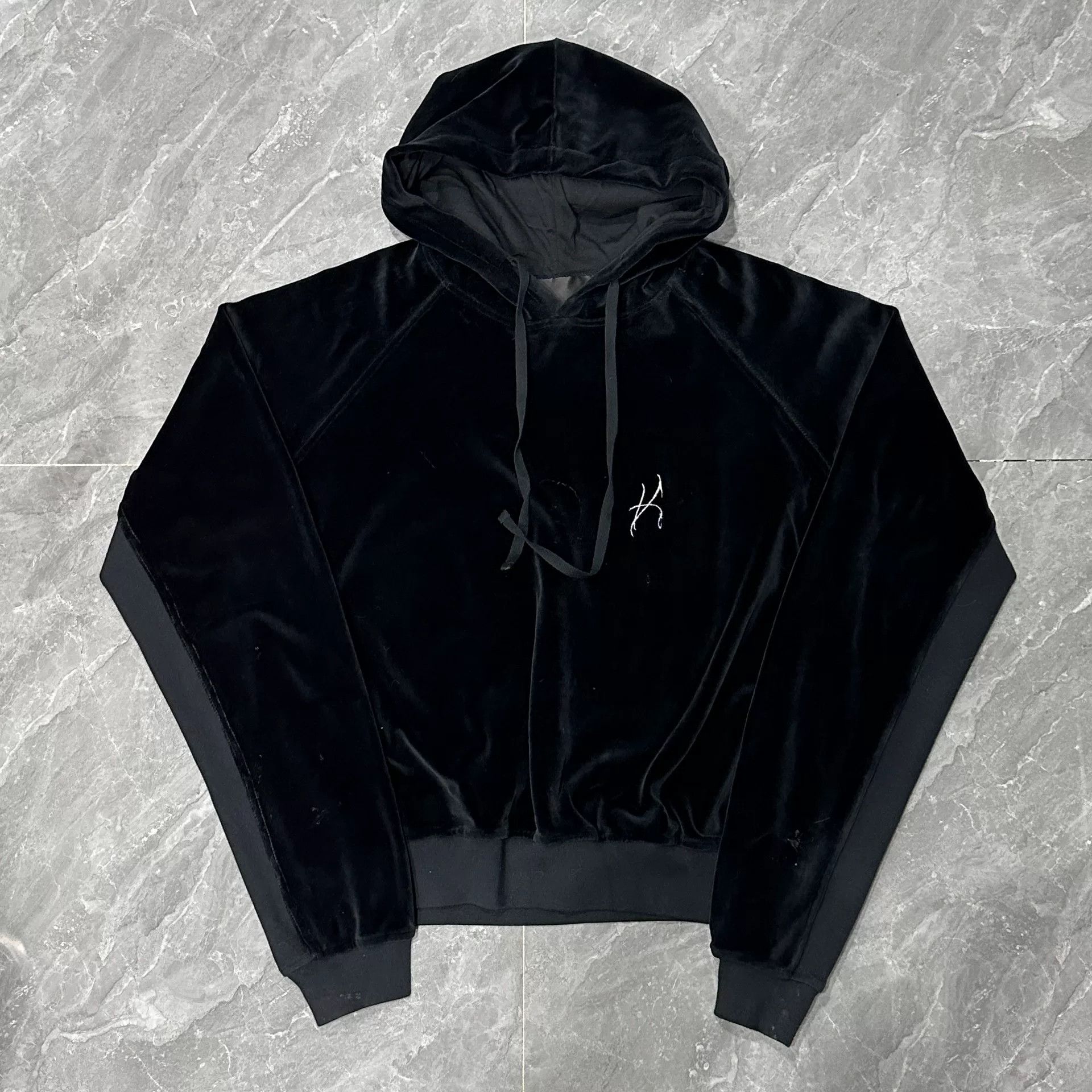 Haider Ackermann Haider Ackermann Velvet Hooded Sweatshirt Size US XL / EU 56 / 4 - 2 Thumbnail