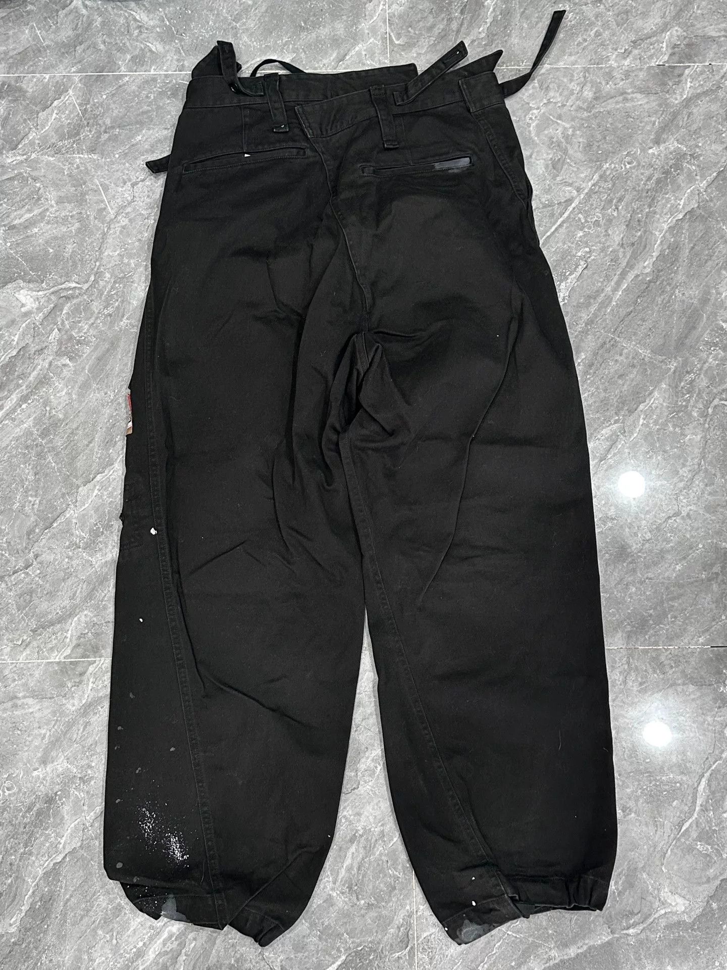 Maison MIHARA YASUHIRO Maison Mihara Yasuhiro Black Wide-Leg Pants Size US 30 / EU 46 - 2 Thumbnail