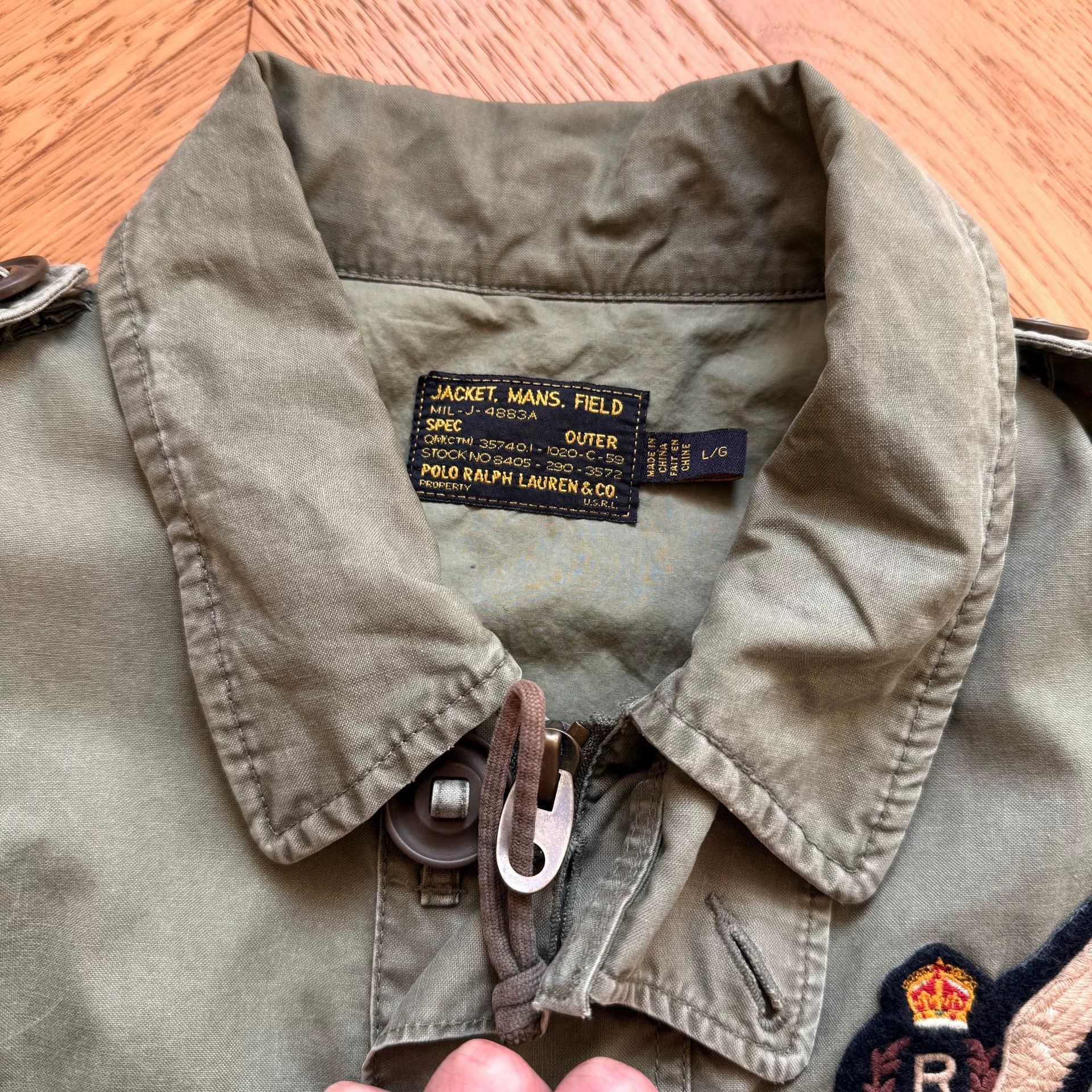 Ralph Lauren RL Vintage Washed Embroidered M65 Jacket Size US L / EU 52-54 / 3 - 7 Thumbnail