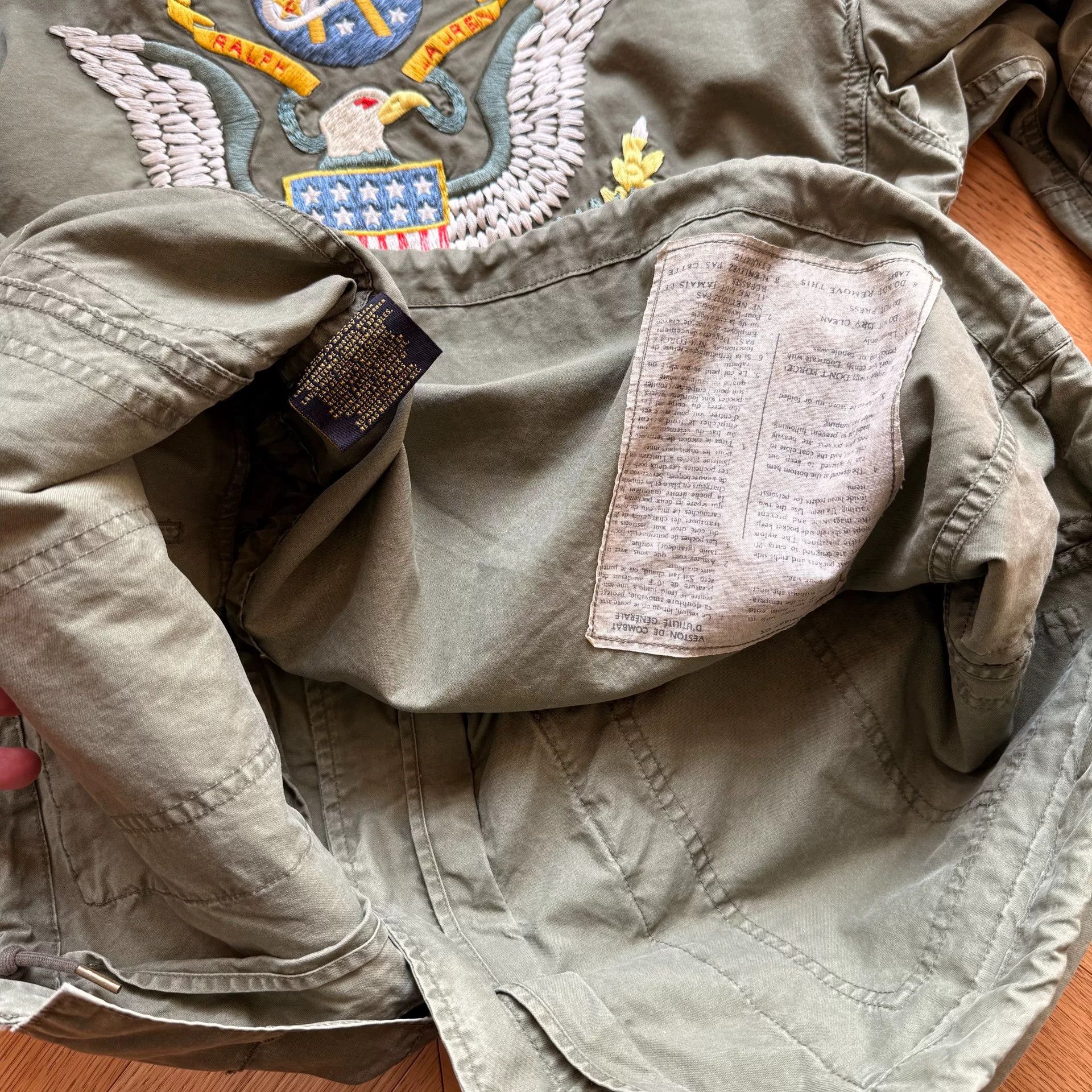 Ralph Lauren RL Vintage Washed Embroidered M65 Jacket Size US L / EU 52-54 / 3 - 8 Thumbnail