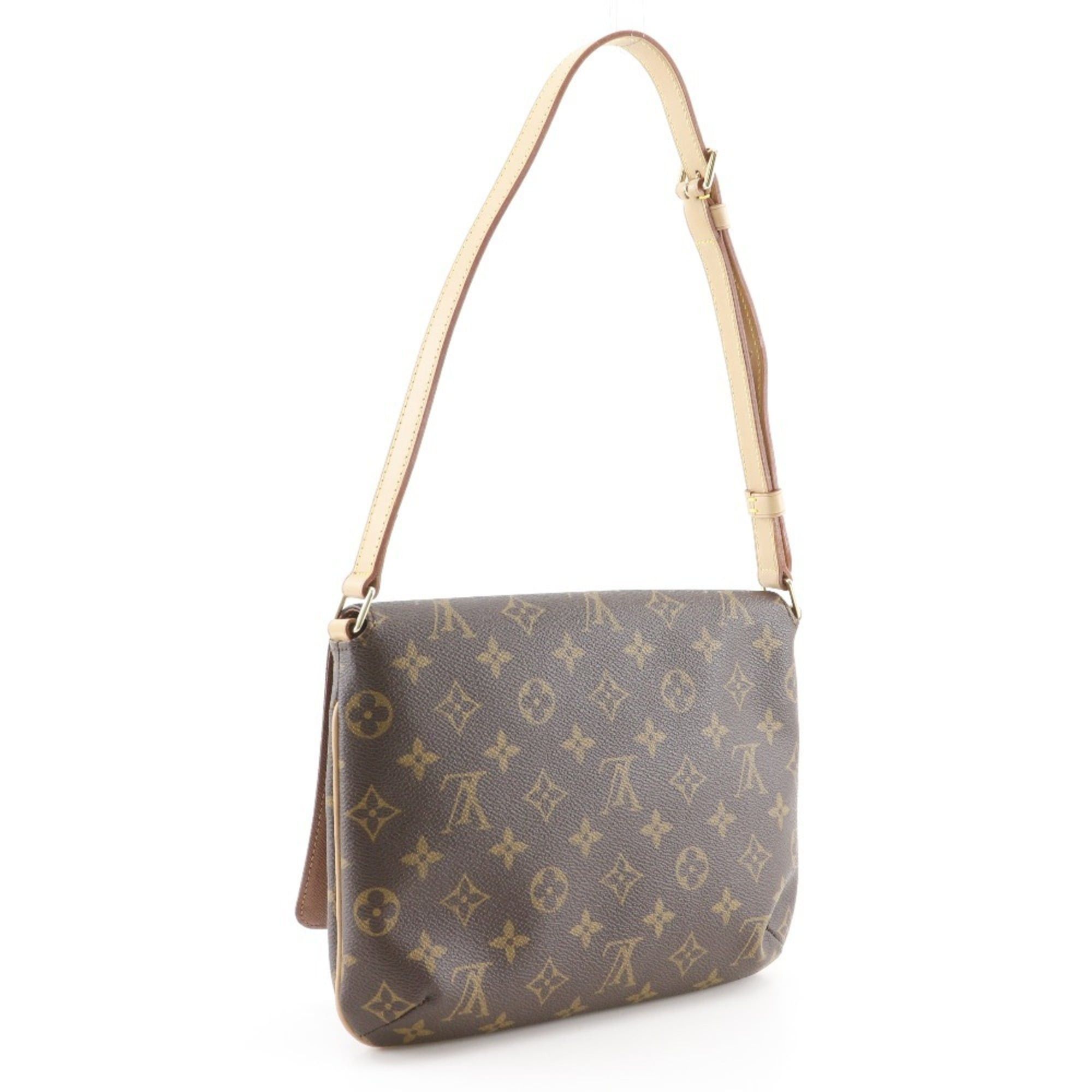 Louis Vuitton Louis Vuitton Musette Tango Shoulder Bag, Short Bag M51257, Monogram Canvas, 2000, Brown, SP0010, A5, Magnetic closure, Women's Size ONE SIZE - 3 Thumbnail