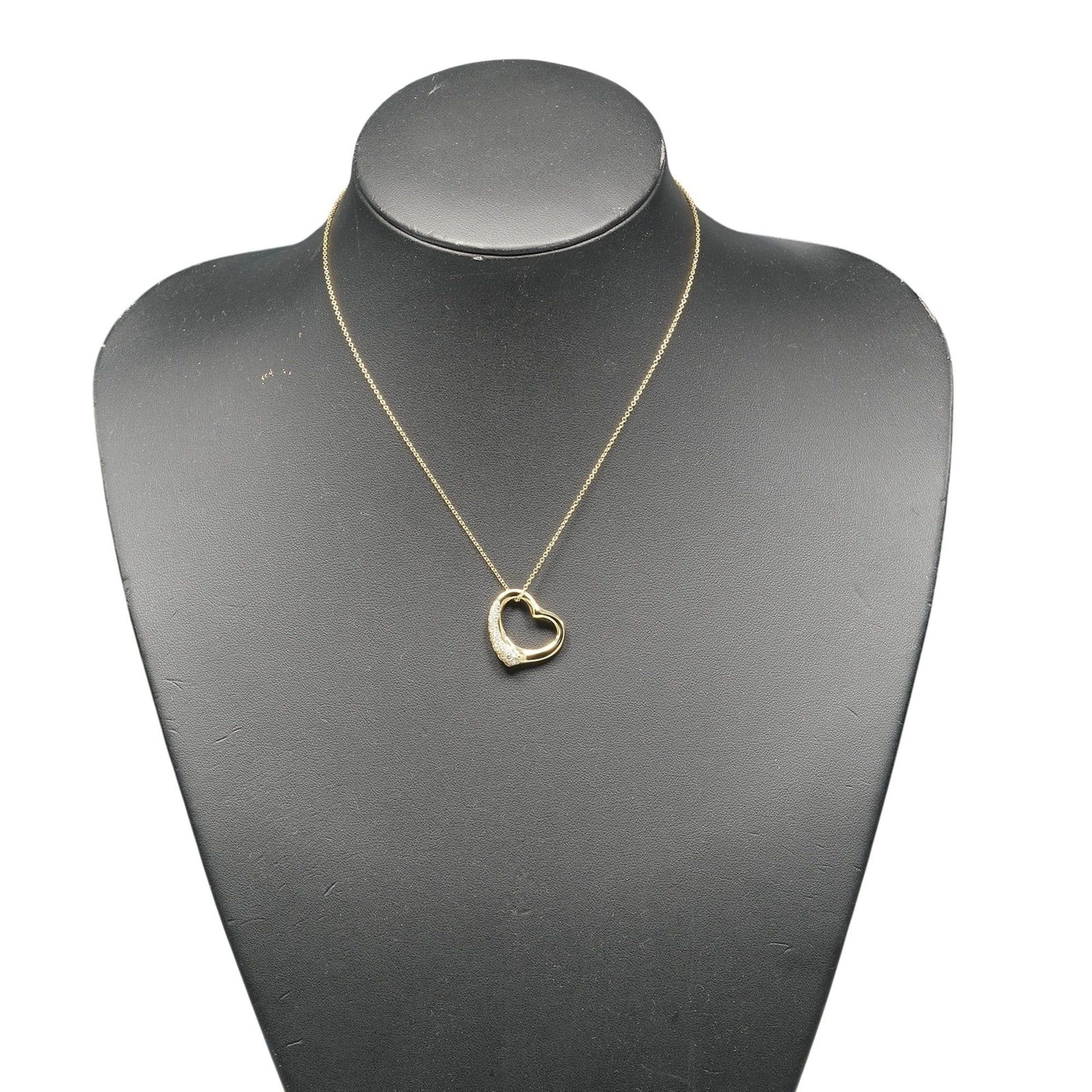 Tiffany & Co. Tiffany & Co. Open Heart Necklace in 18K Yellow Gold with Diamonds, Approx. 7.86g Size ONE SIZE - 2 Thumbnail