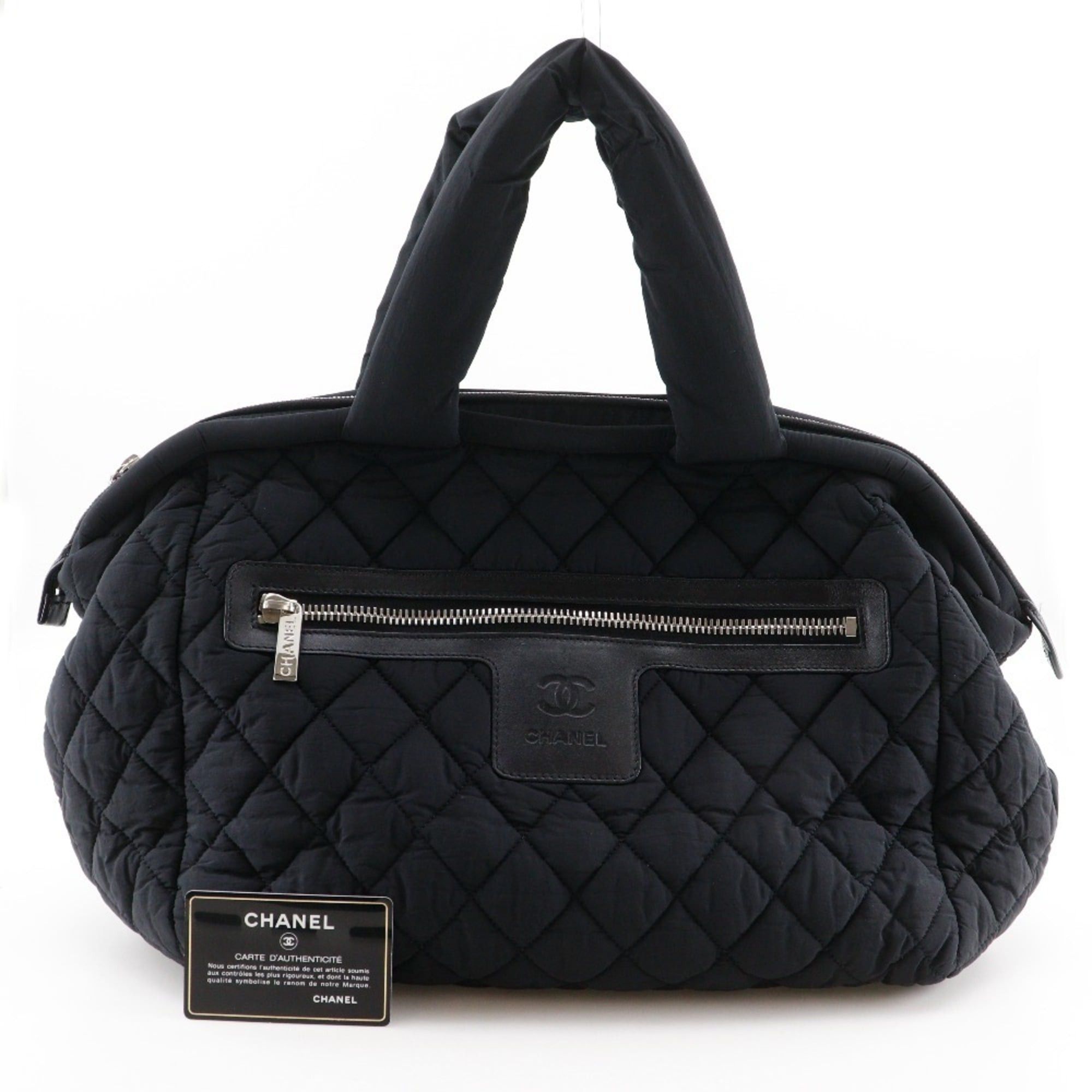Chanel CHANEL Cococoon Quilted Boston Bag, A47205, Black Nylon, A4 Size, Women's Size ONE SIZE - 20 Thumbnail