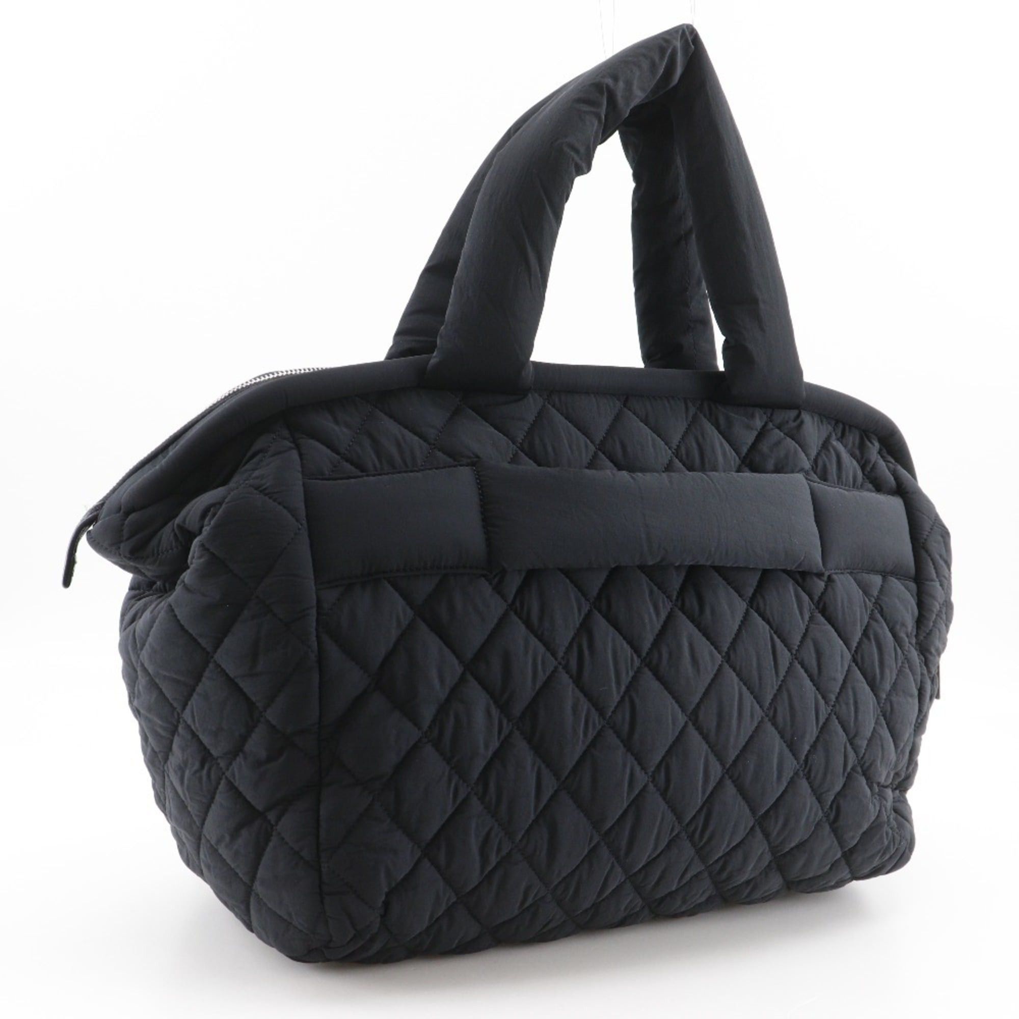 Chanel CHANEL Cococoon Quilted Boston Bag, A47205, Black Nylon, A4 Size, Women's Size ONE SIZE - 3 Thumbnail