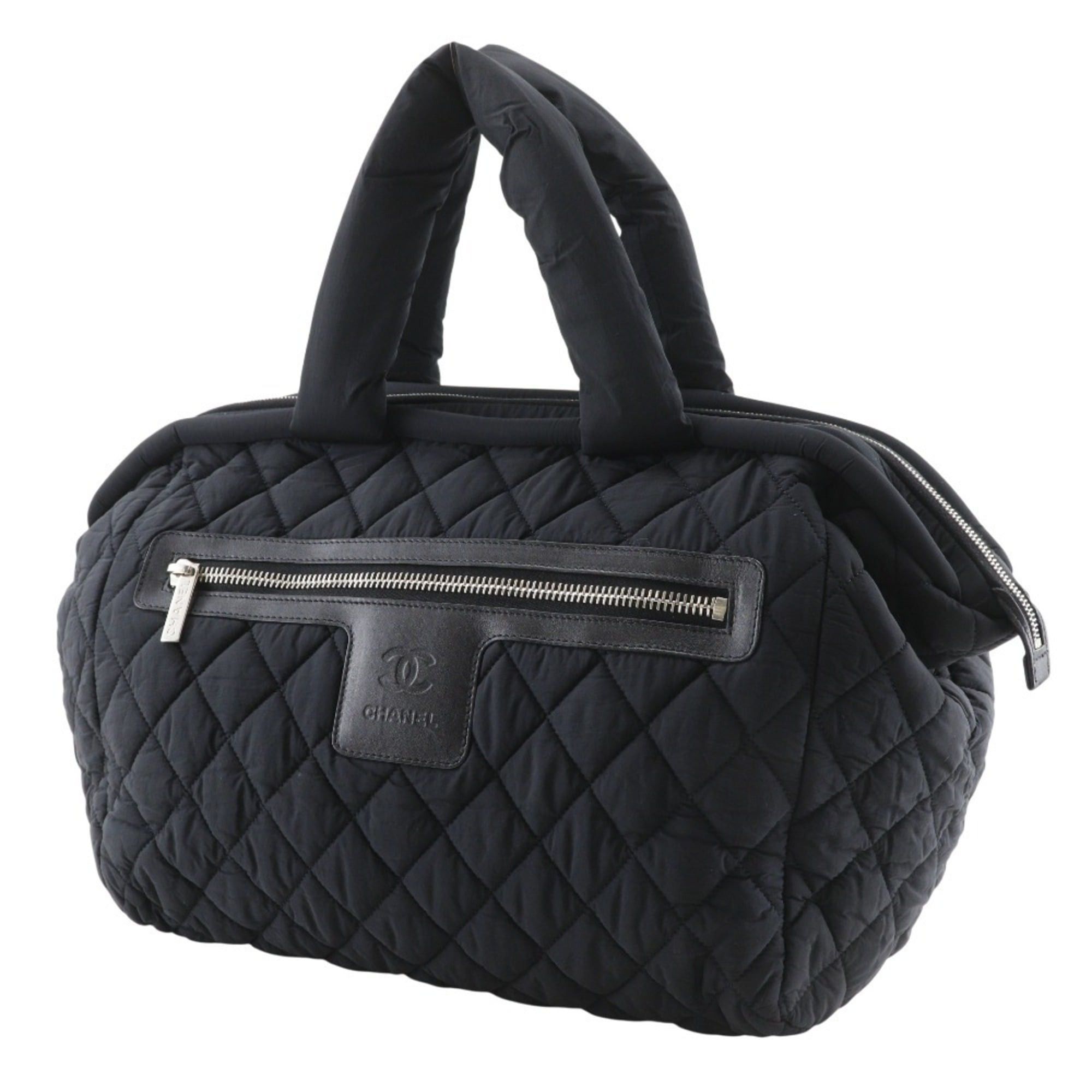 Chanel CHANEL Cococoon Quilted Boston Bag, A47205, Black Nylon, A4 Size, Women's Size ONE SIZE - 2 Thumbnail