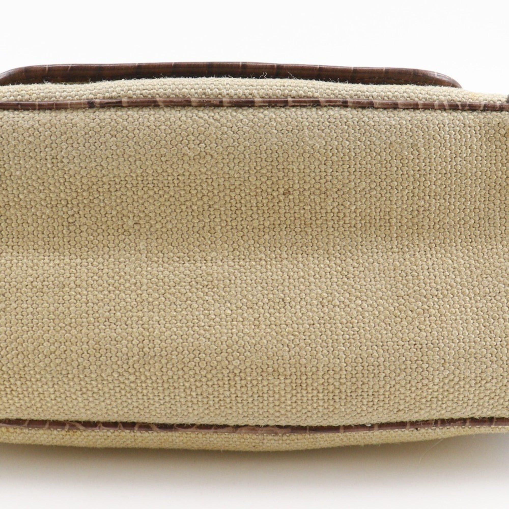 Celine Celine Boogie Bag Handbag with Triomphe Charm, Straw and Embossed Leather, Brown, 2-Way, A5 Size, Women's Size ONE SIZE - 15 Thumbnail
