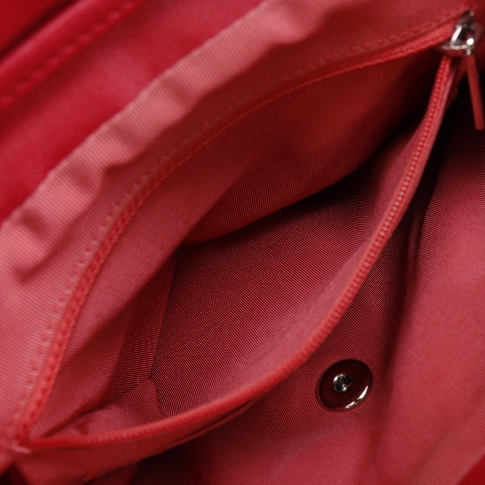 Chanel CHANEL Matelasse Backpack/Daypack, Lambskin, Red, 2-Way, A5, Turn Lock, Women's Size ONE SIZE - 9 Thumbnail