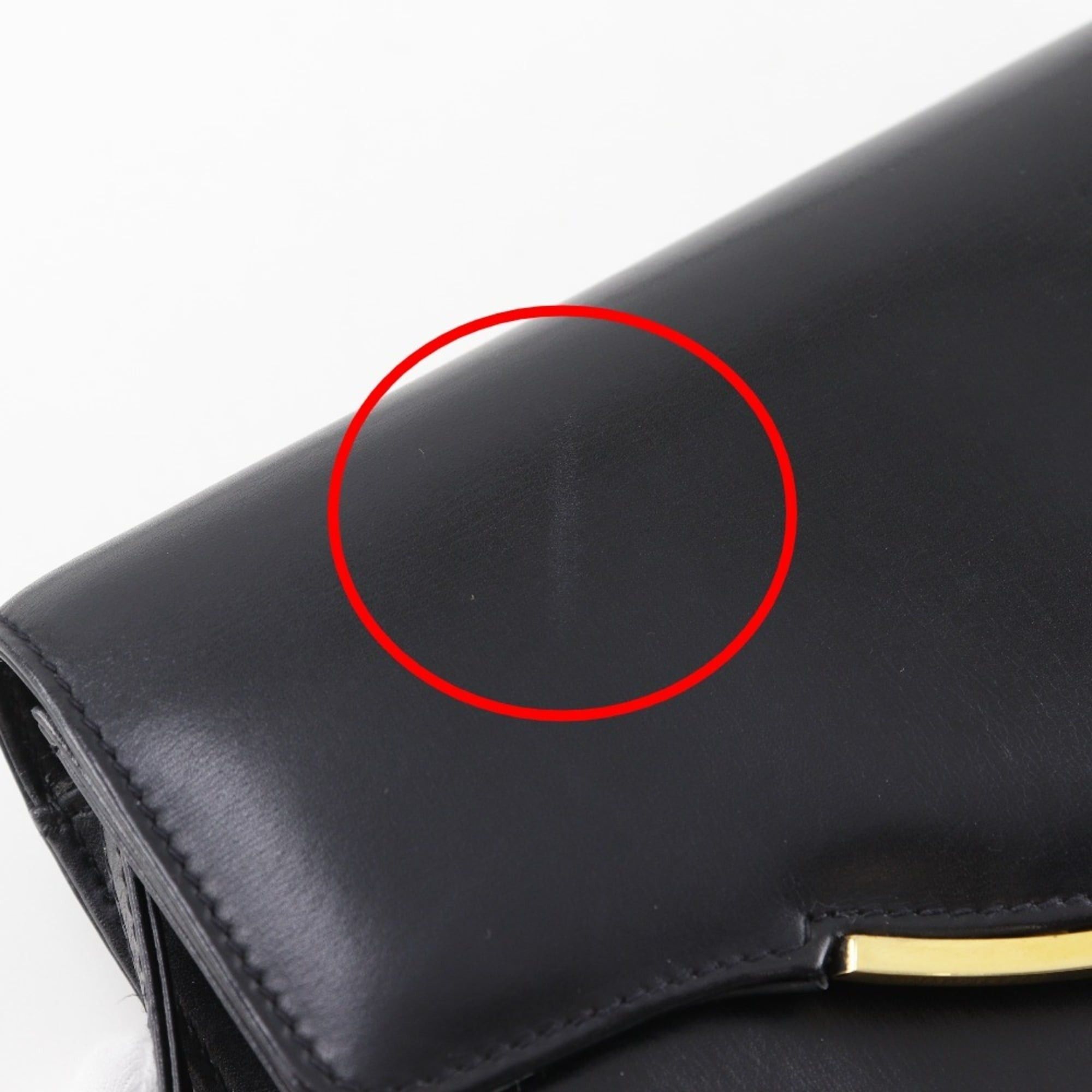 Gucci Gucci Old Shoulder Bag 2-Way Clutch Calfskin Black Flap Women's Size ONE SIZE - 8 Thumbnail