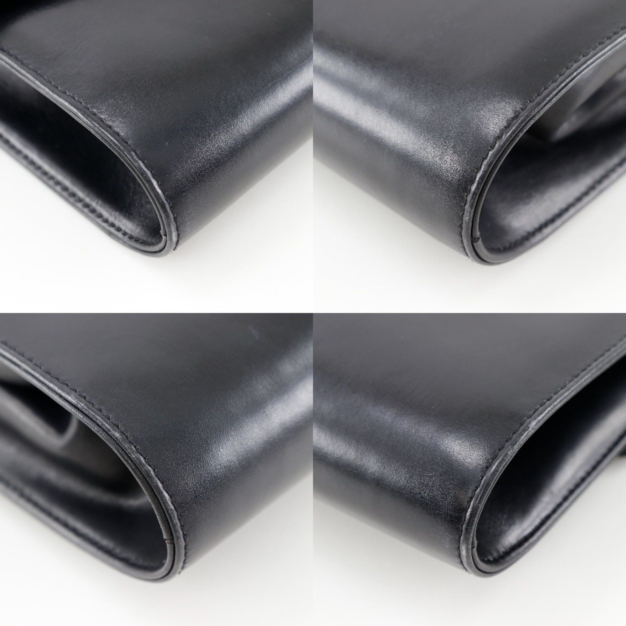 Gucci Gucci Old Shoulder Bag 2-Way Clutch Calfskin Black Flap Women's Size ONE SIZE - 4 Thumbnail