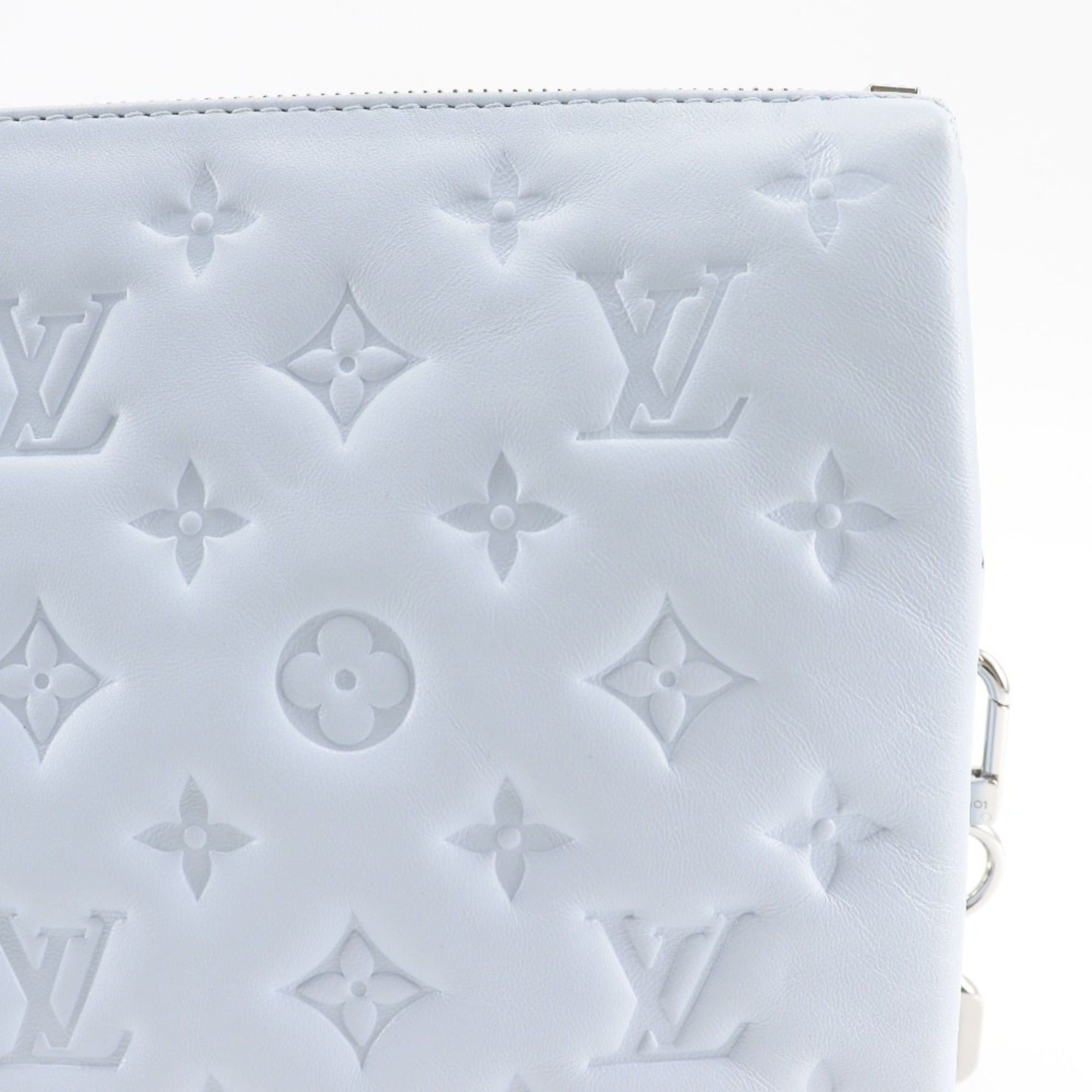 Louis Vuitton Louis Vuitton Kussan PM Shoulder Bag in Monogram Embossed Lamb Leather, Blue Glacier, Light Blue, A5, Women's Size ONE SIZE - 12 Thumbnail