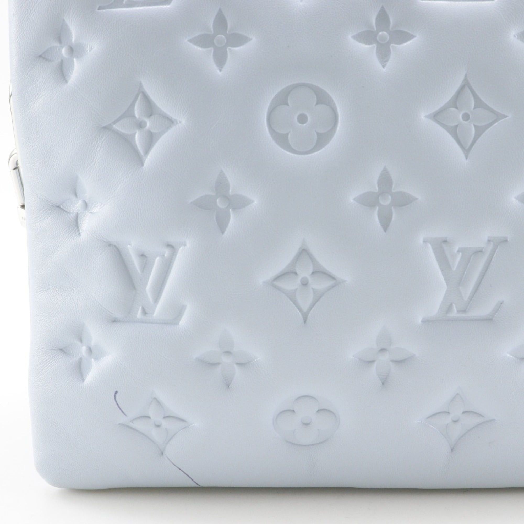 Louis Vuitton Louis Vuitton Kussan PM Shoulder Bag in Monogram Embossed Lamb Leather, Blue Glacier, Light Blue, A5, Women's Size ONE SIZE - 13 Thumbnail