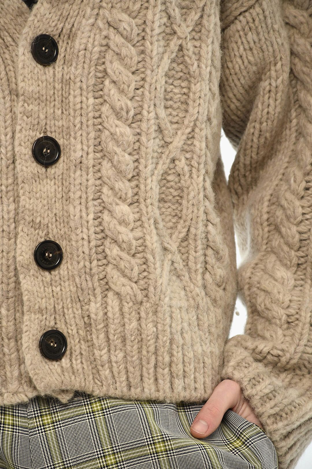 Dsquared2 Wool-Blend V-Neck Cardigan with 4 Buttons Size US M / EU 48-50 / 2 - 3 Thumbnail