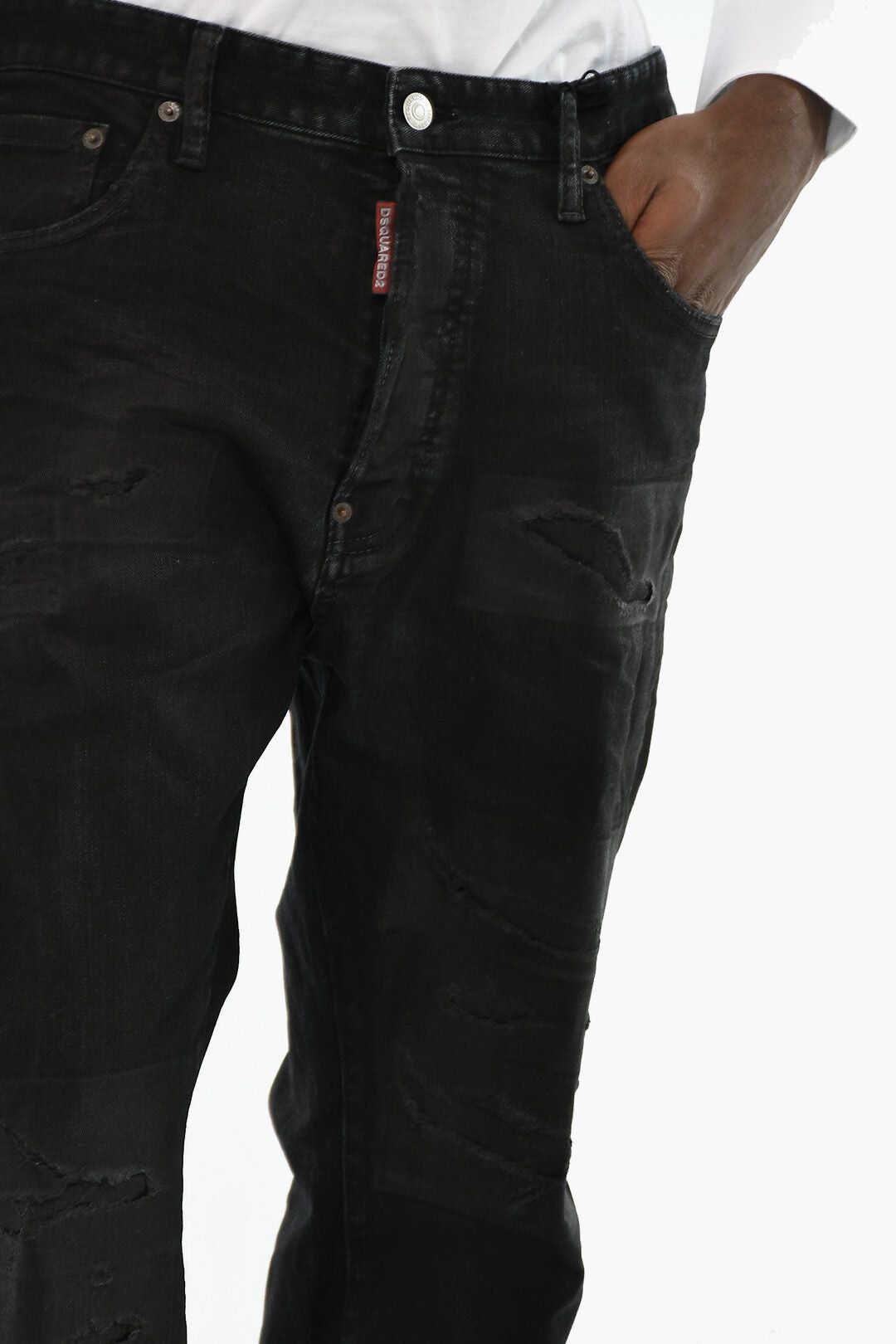 Dsquared2 Dark-Wash Jeans with Monogram on Back Size US 35 - 3 Thumbnail