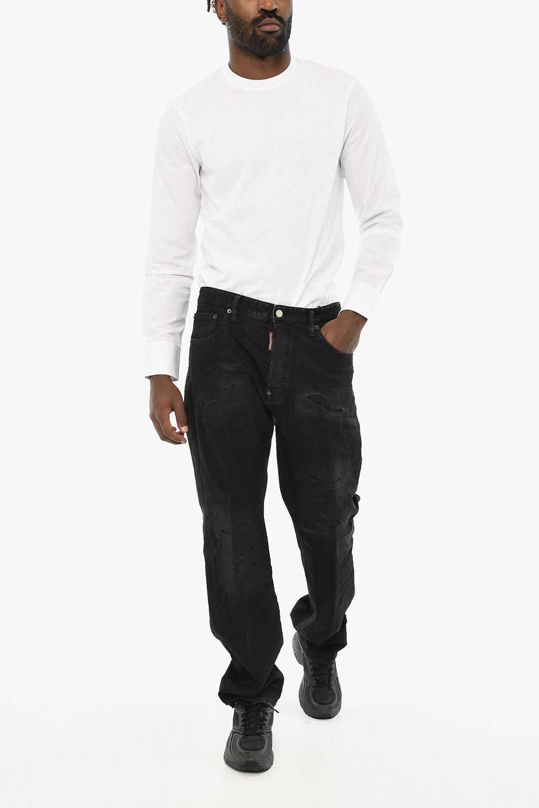 Dsquared2 Dark-Wash Jeans with Monogram on Back Size US 35 - 4 Thumbnail