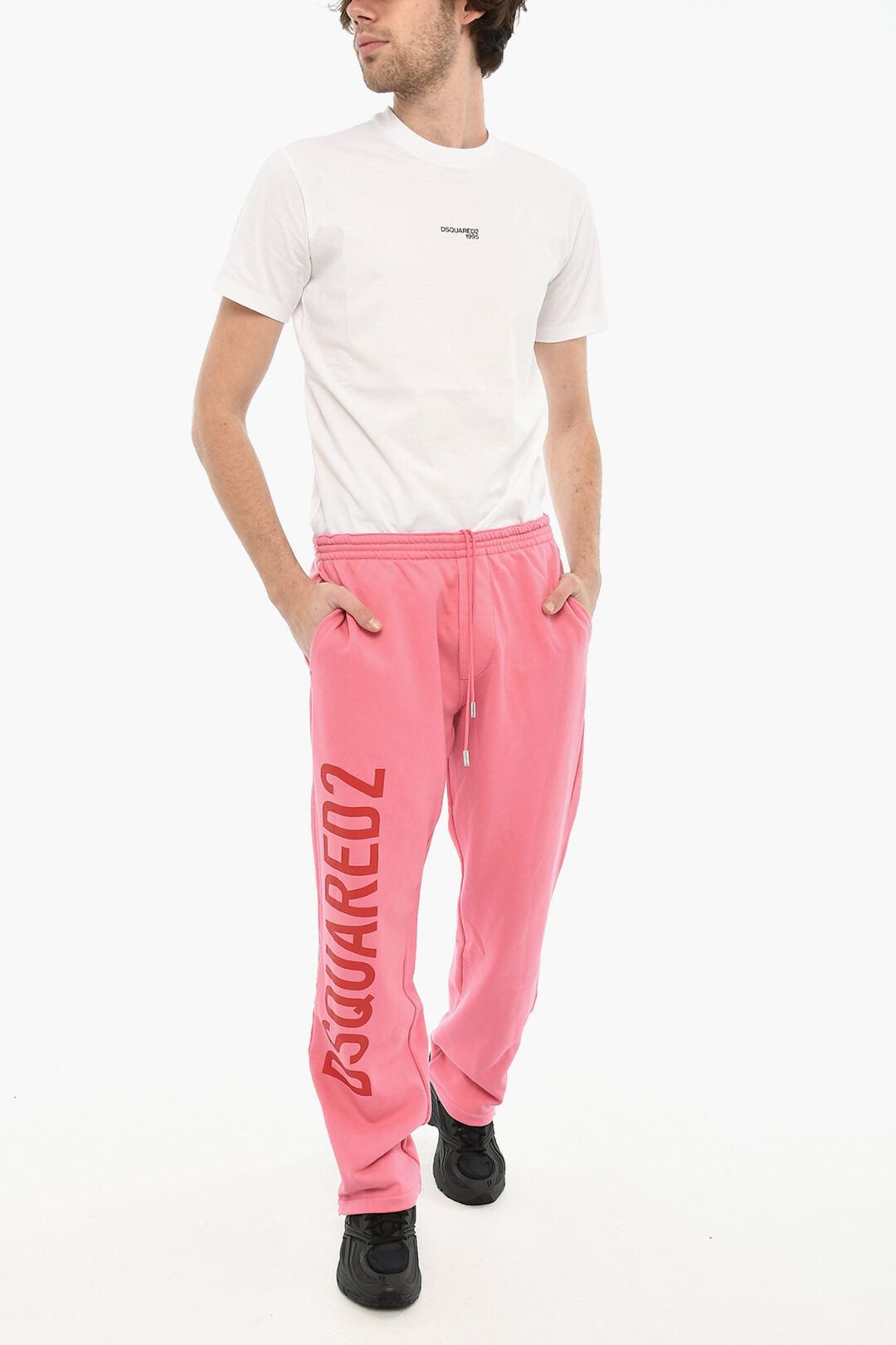 Dsquared2 Brushed-Cotton Joggers with Side Logo Size US 31 - 4 Thumbnail