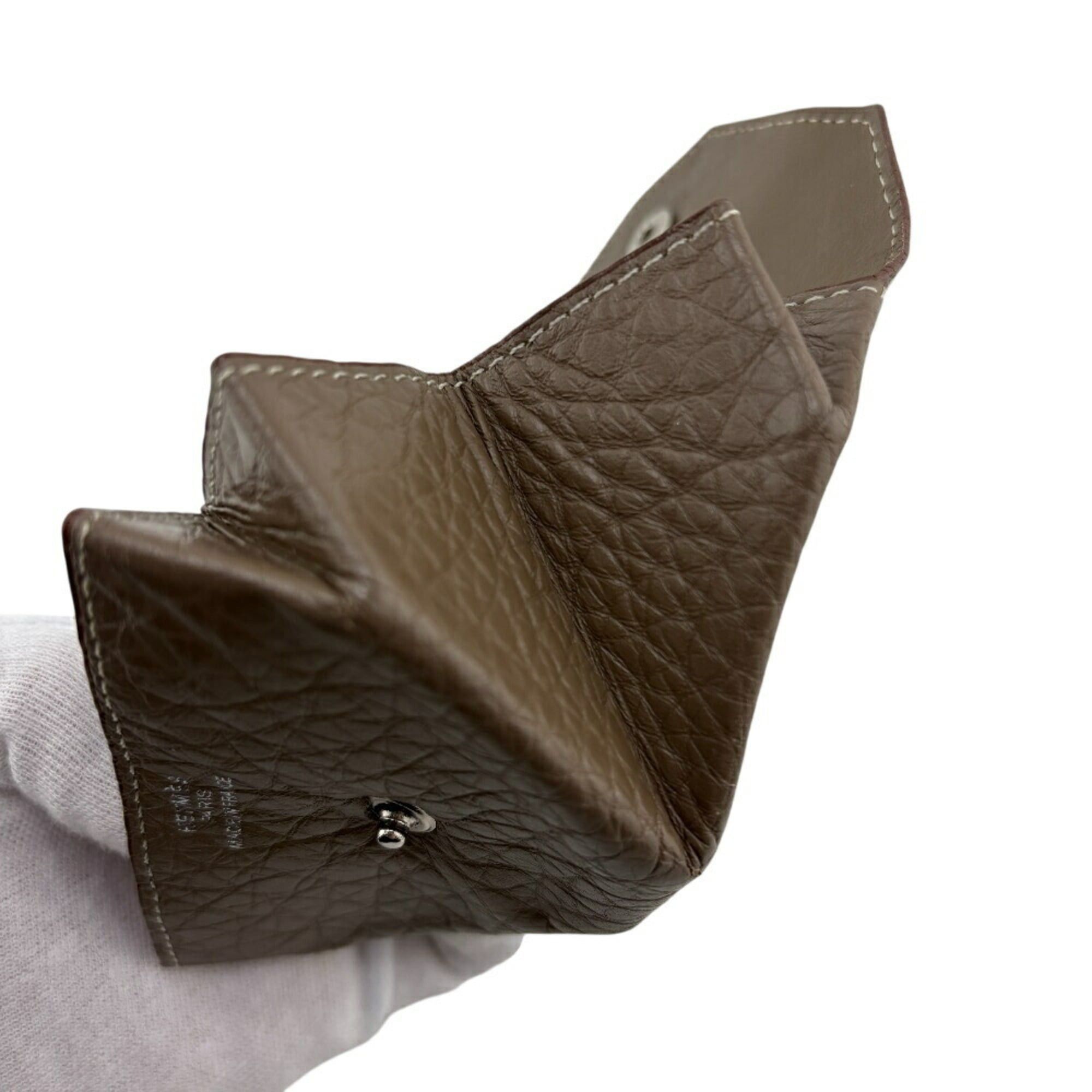 Hermes HERMES Levain Quatre coin purse, grey, unisex Size ONE SIZE - 7 Thumbnail
