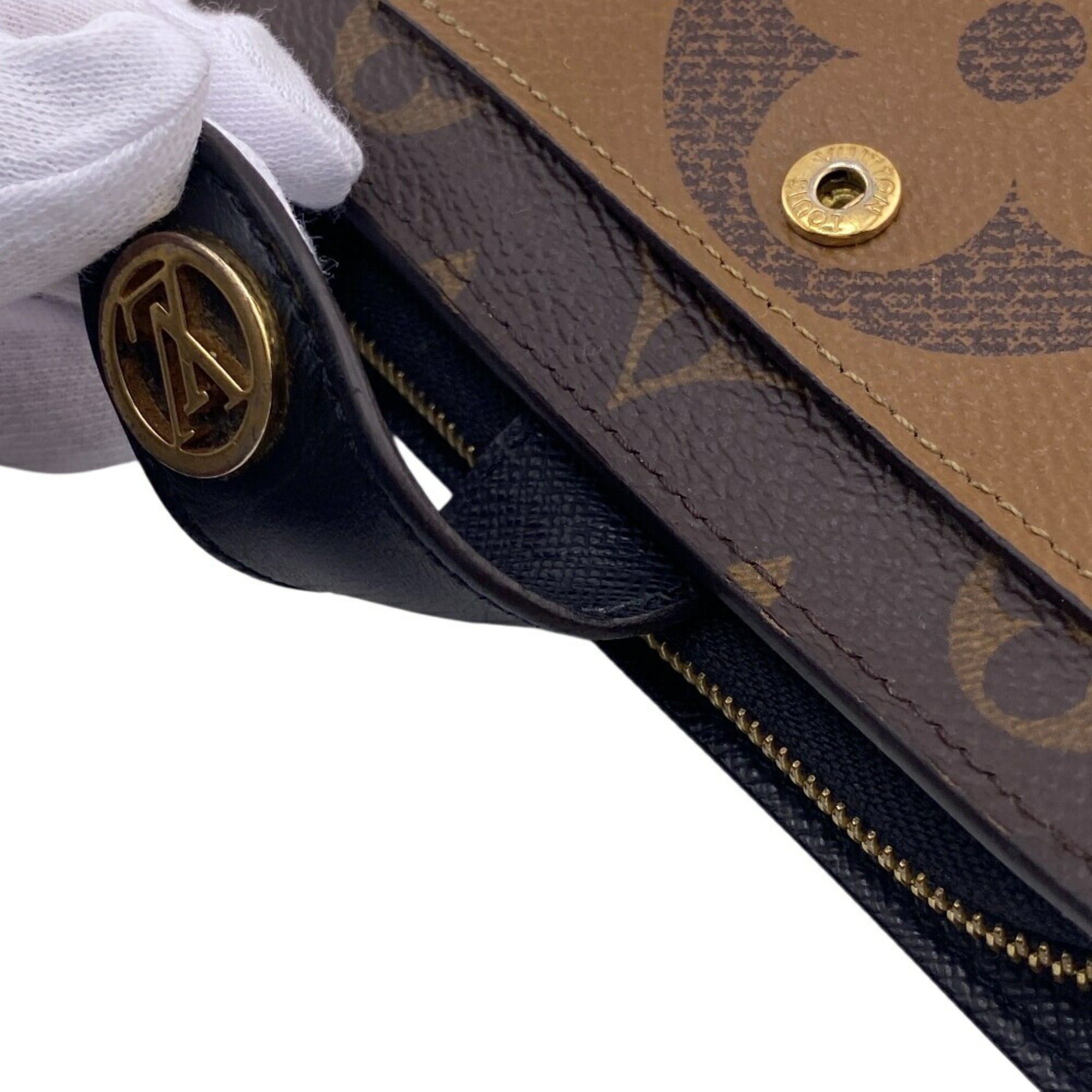 LOUIS VUITTON M69432 Portefeuille Juliette Monogram Reverse Bi-fold Wallet, Brown