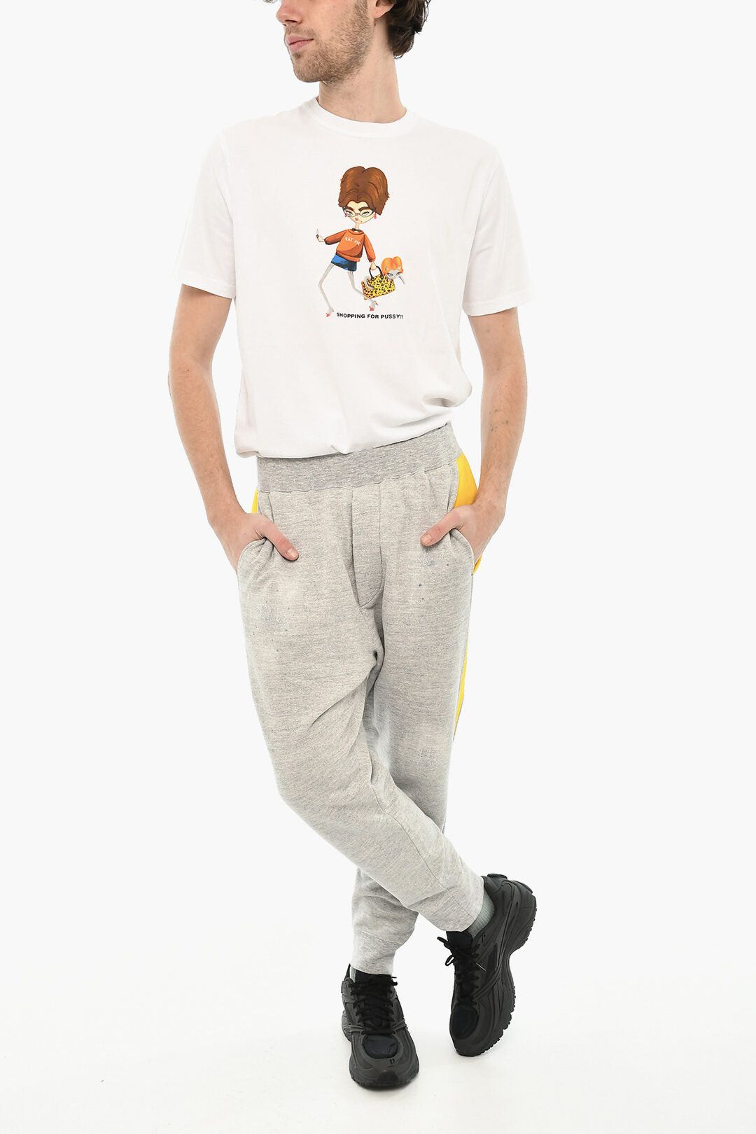 Dsquared2 Cotton Joggers with Contrast Side Stripe Size US 31 - 4 Thumbnail