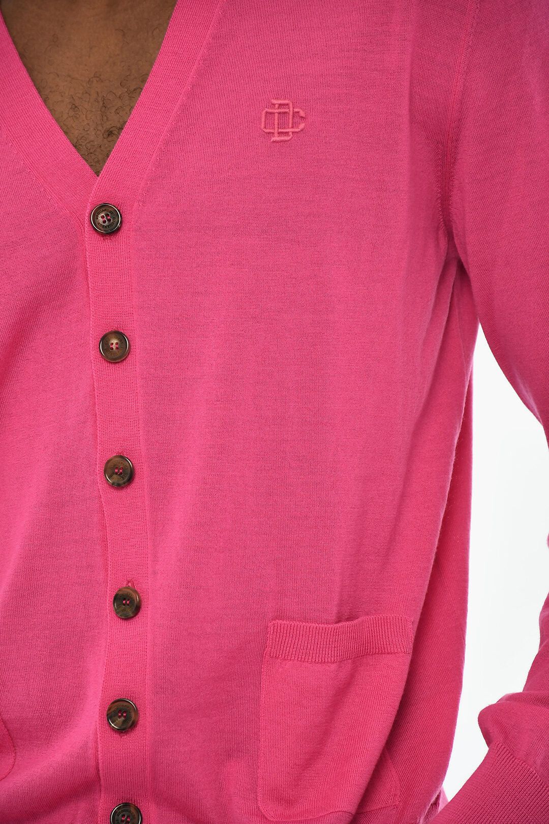 Dsquared2 Virgin Wool V-Neck Cardigan Size US M / EU 48-50 / 2 - 3 Thumbnail