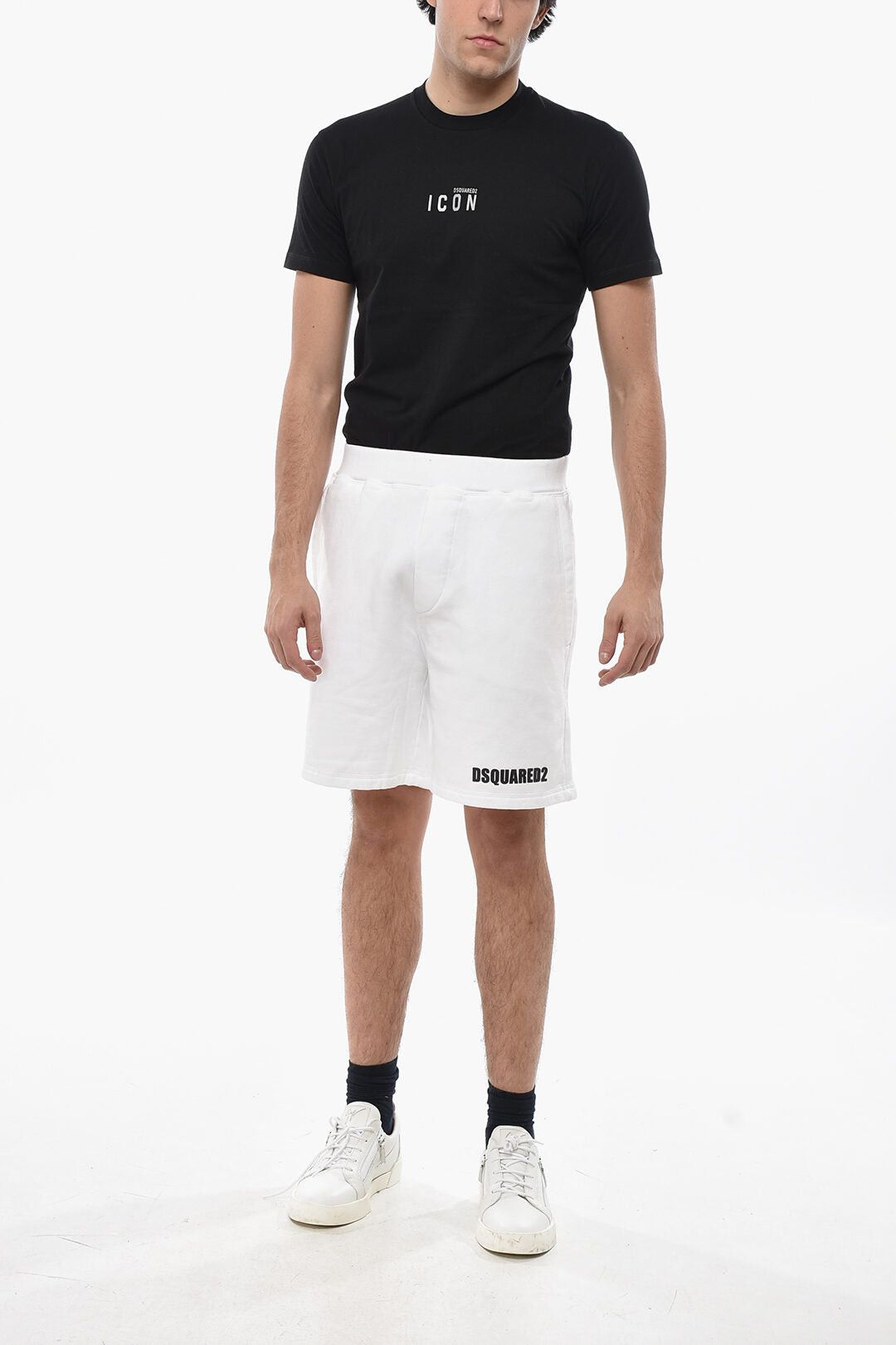 Dsquared2 Brushed Cotton Shorts with Elastic Waist Size US 28 / EU 44 - 4 Thumbnail