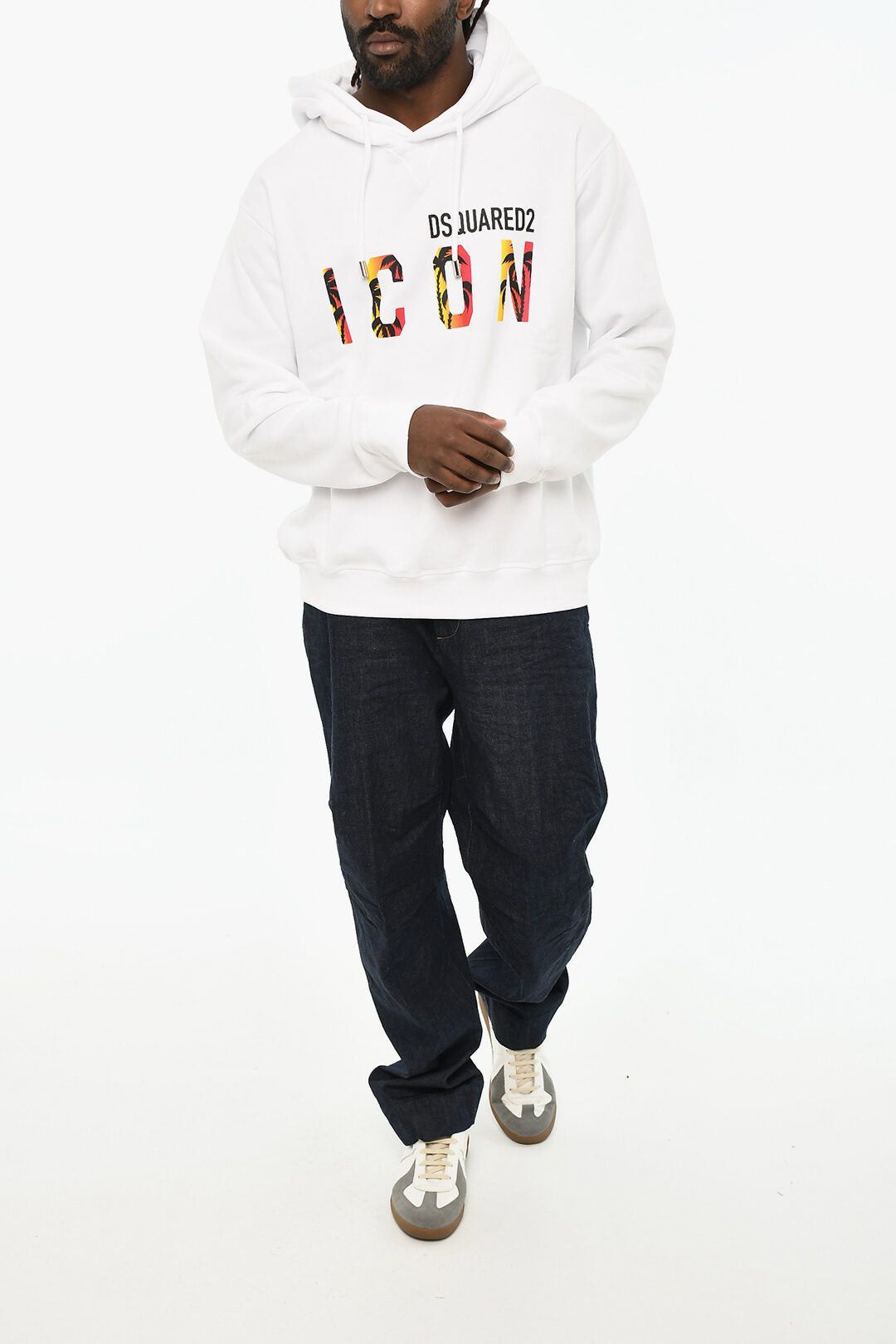 Dsquared2 ICON Cotton Fleece Sweatshirt with Front Print Size US S / EU 44-46 / 1 - 4 Thumbnail