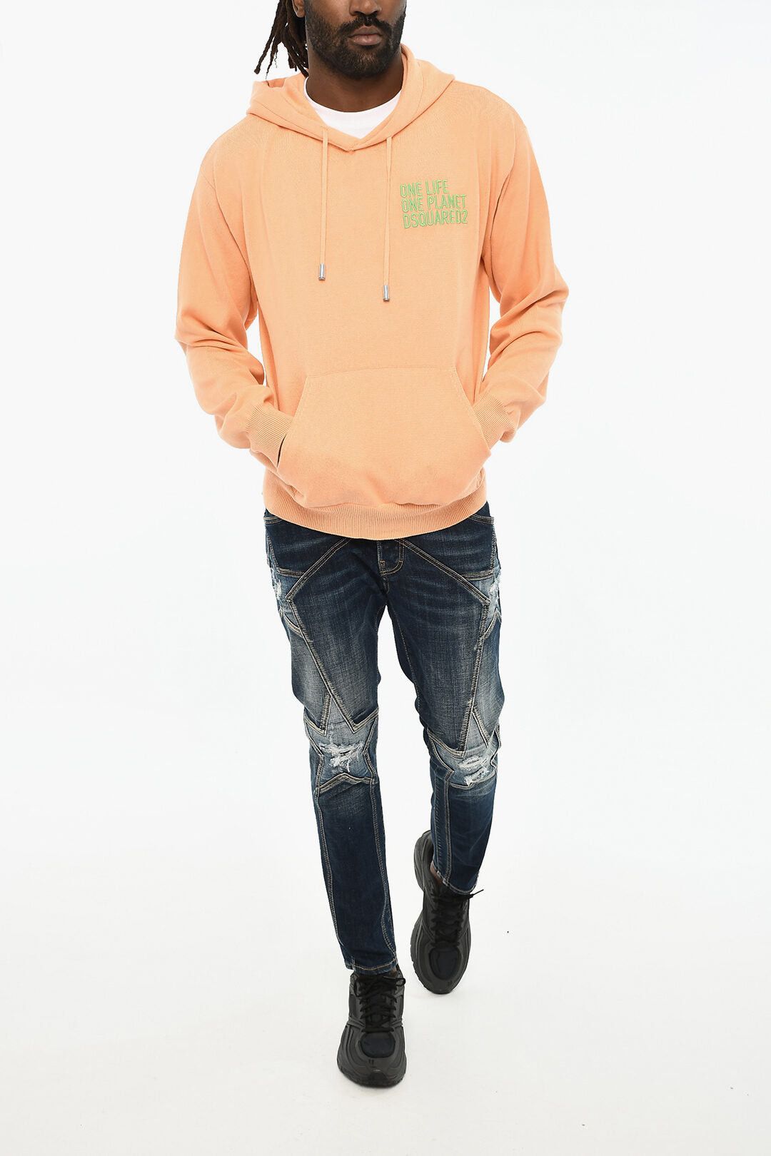 Dsquared2 Cotton Hoodie with Side Embroidery Size US M / EU 48-50 / 2 - 4 Thumbnail