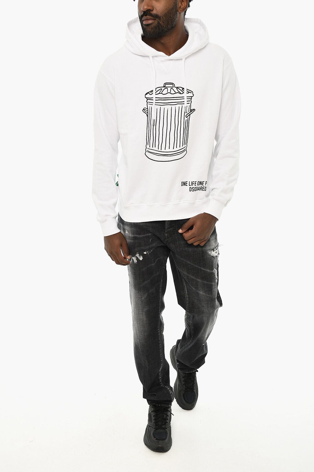 Dsquared2 Cotton Hoodie with Print Size US M / EU 48-50 / 2 - 4 Thumbnail