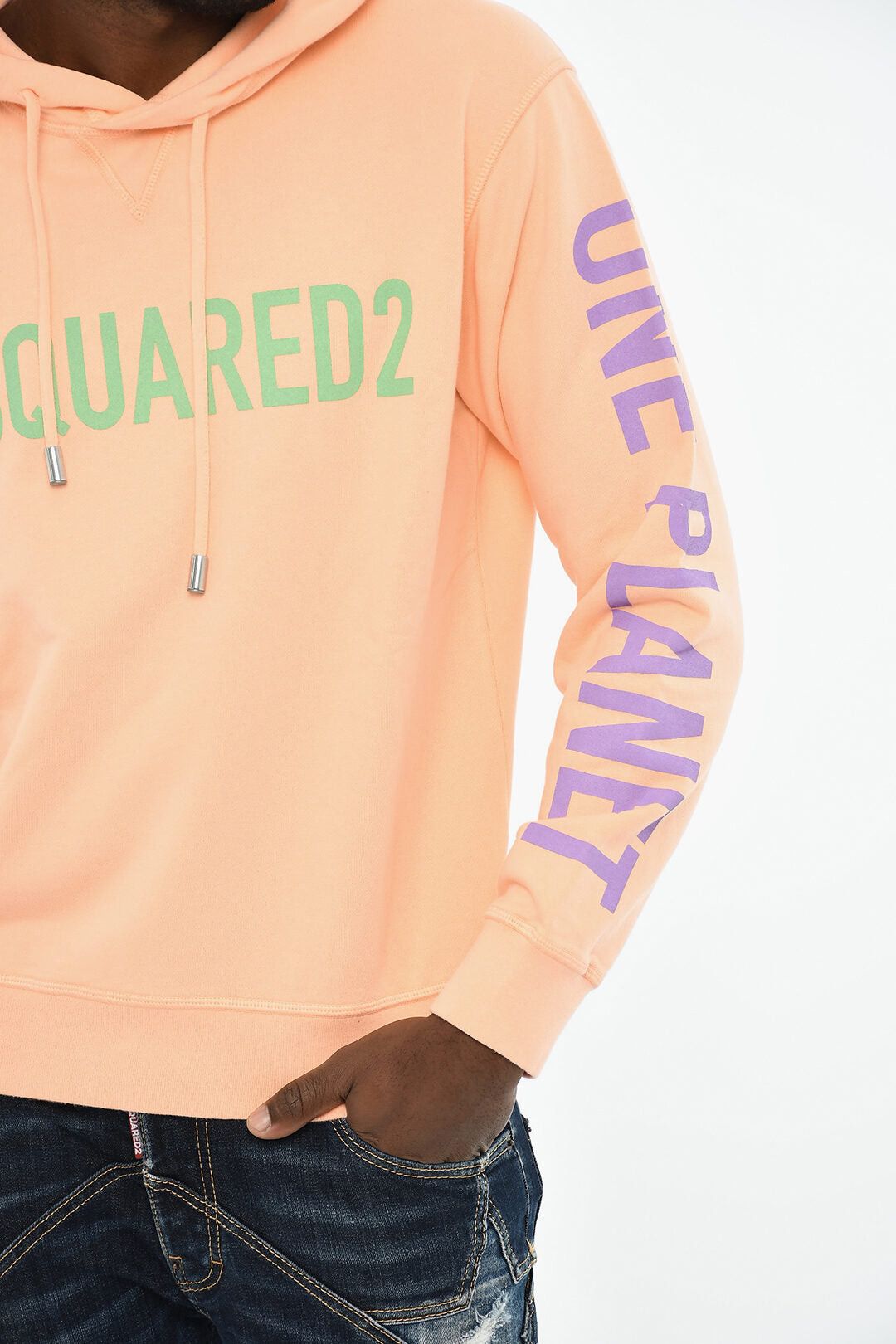 Dsquared2 Cotton Hoodie with Contrast Logo Size US M / EU 48-50 / 2 - 3 Thumbnail