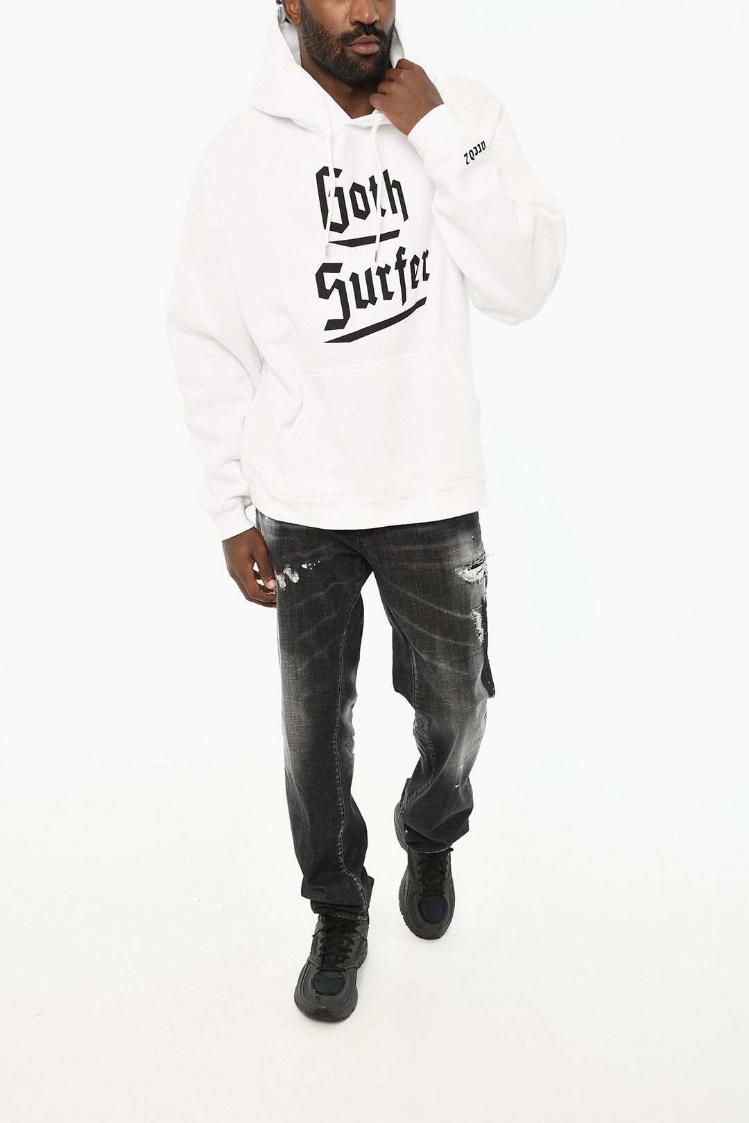 Dsquared2 Cotton Hoodie with Contrast Print Size US M / EU 48-50 / 2 - 4 Thumbnail