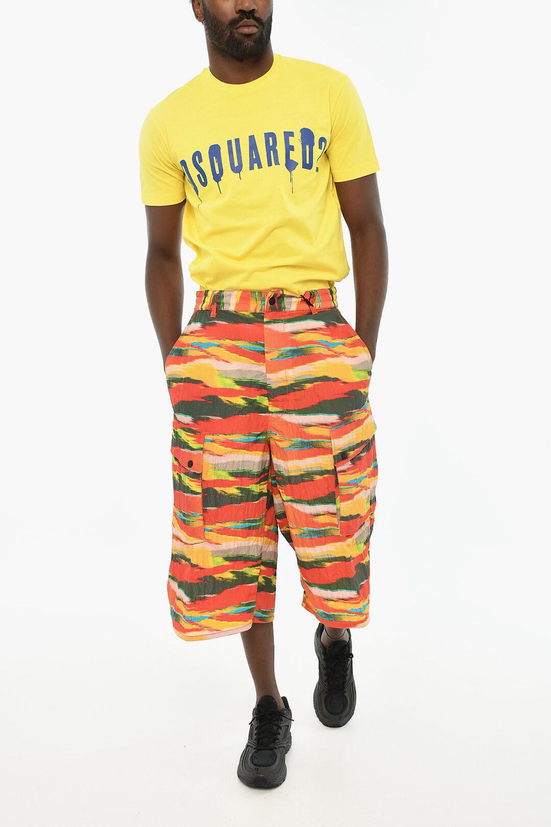 Dsquared2 Multicolour Shorts with Branded Button Size US 34 / EU 50 - 3 Thumbnail