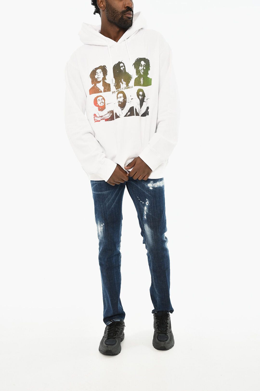 Dsquared2 Cotton Hoodie with Front Print Size US XXL / EU 58 / 5 - 4 Thumbnail