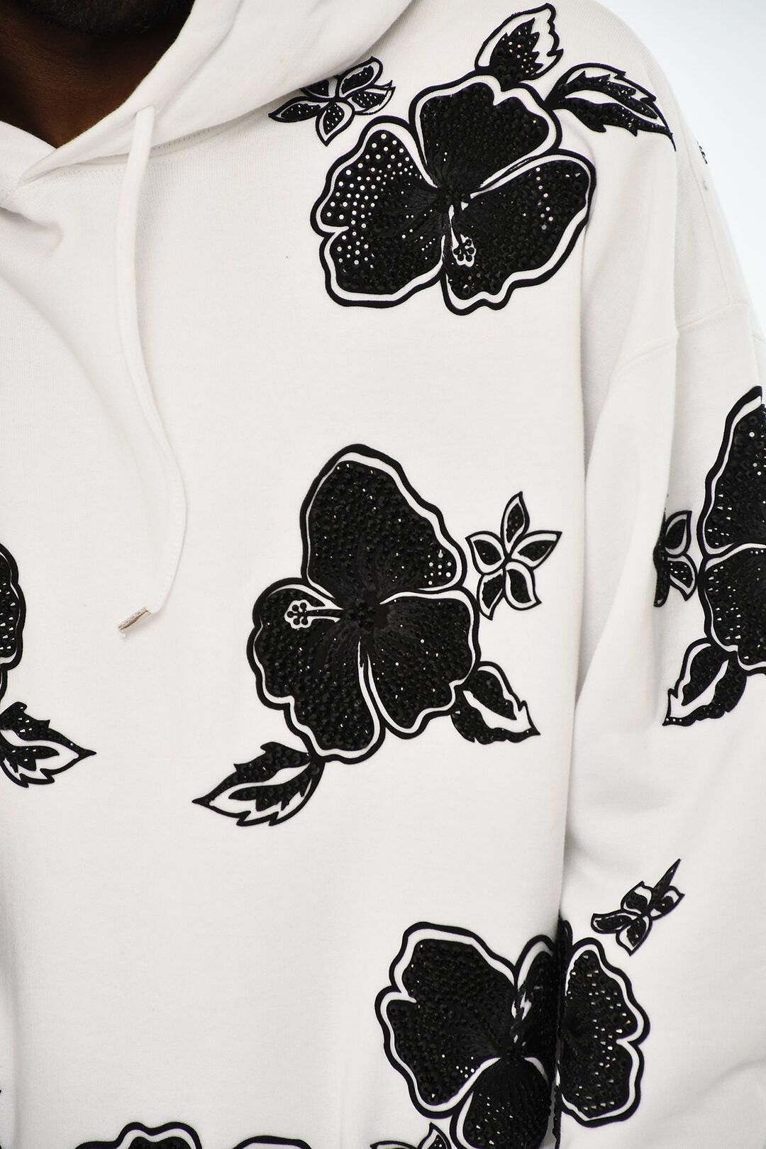 Dsquared2 Two-Tone Floral Motif Hoodie Sweatshirt Size US M / EU 48-50 / 2 - 3 Thumbnail